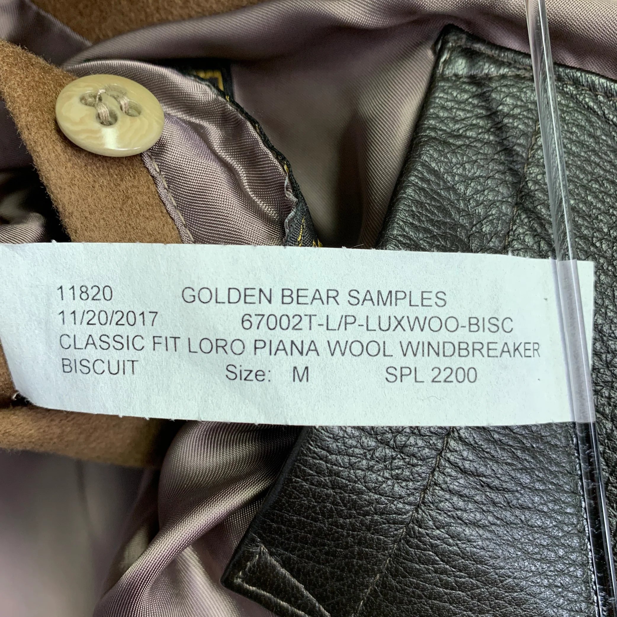 GOLDEN BEAR Size M Tan Wool Zip Up Jacket - Image 7