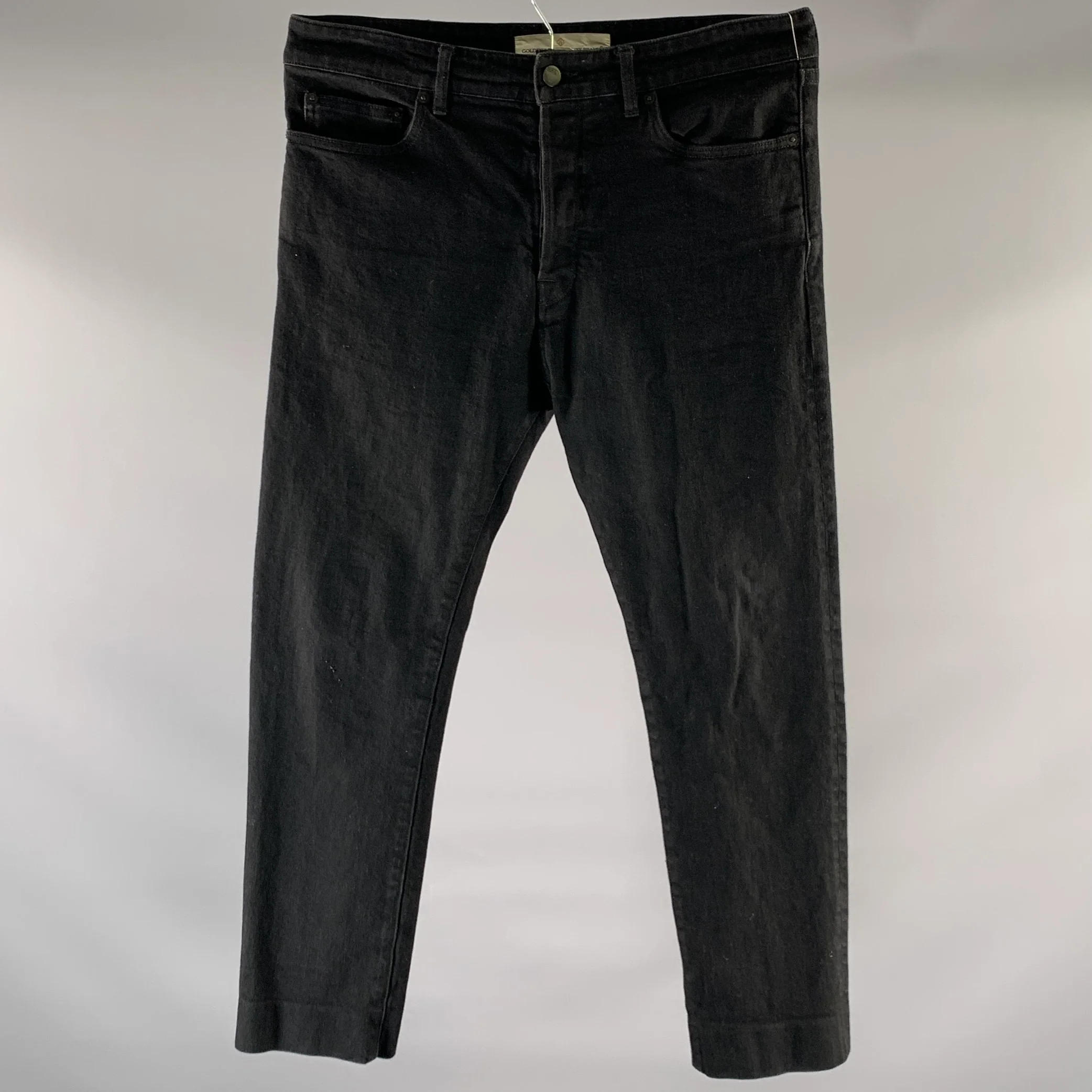 GOLDEN GOOSE Size 33 Black Cotton Blend Skinny Jeans