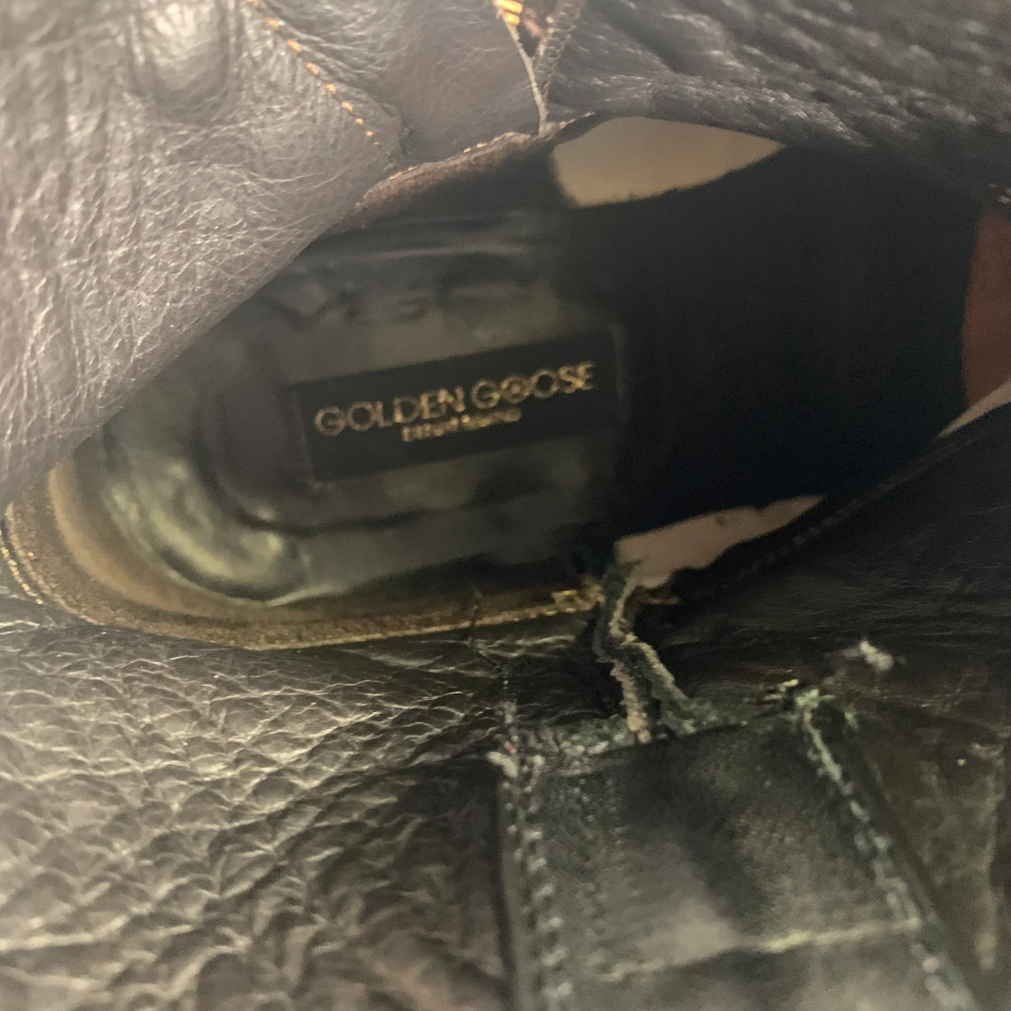 GOLDEN GOOSE Size 8 Black Leather Western Boots - Image 8