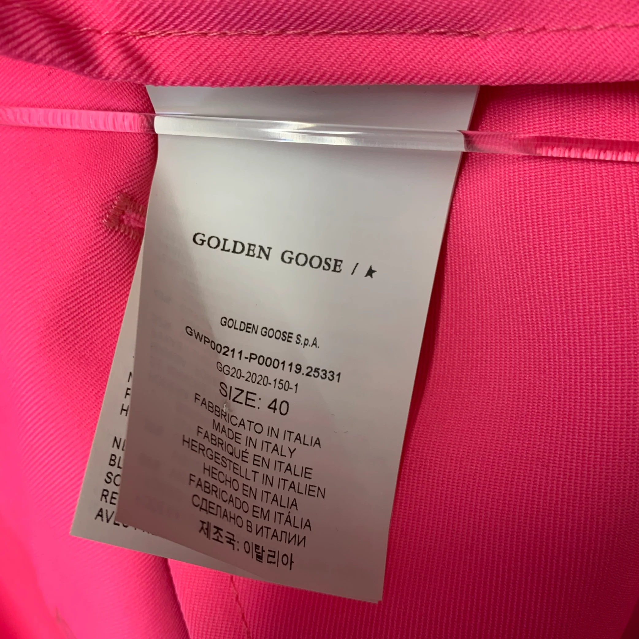 GOLDEN GOOSE Size S Pink Polyester Trench Coat - Image 9