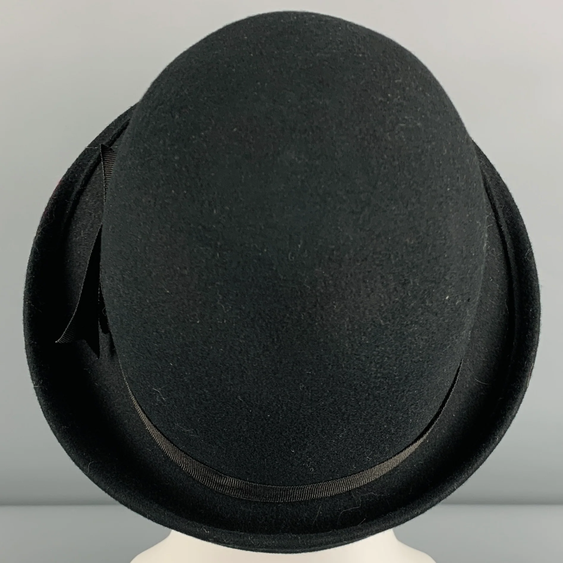 GOORIN BROTHERS Size L Black Felt Fedora Hat - Image 4
