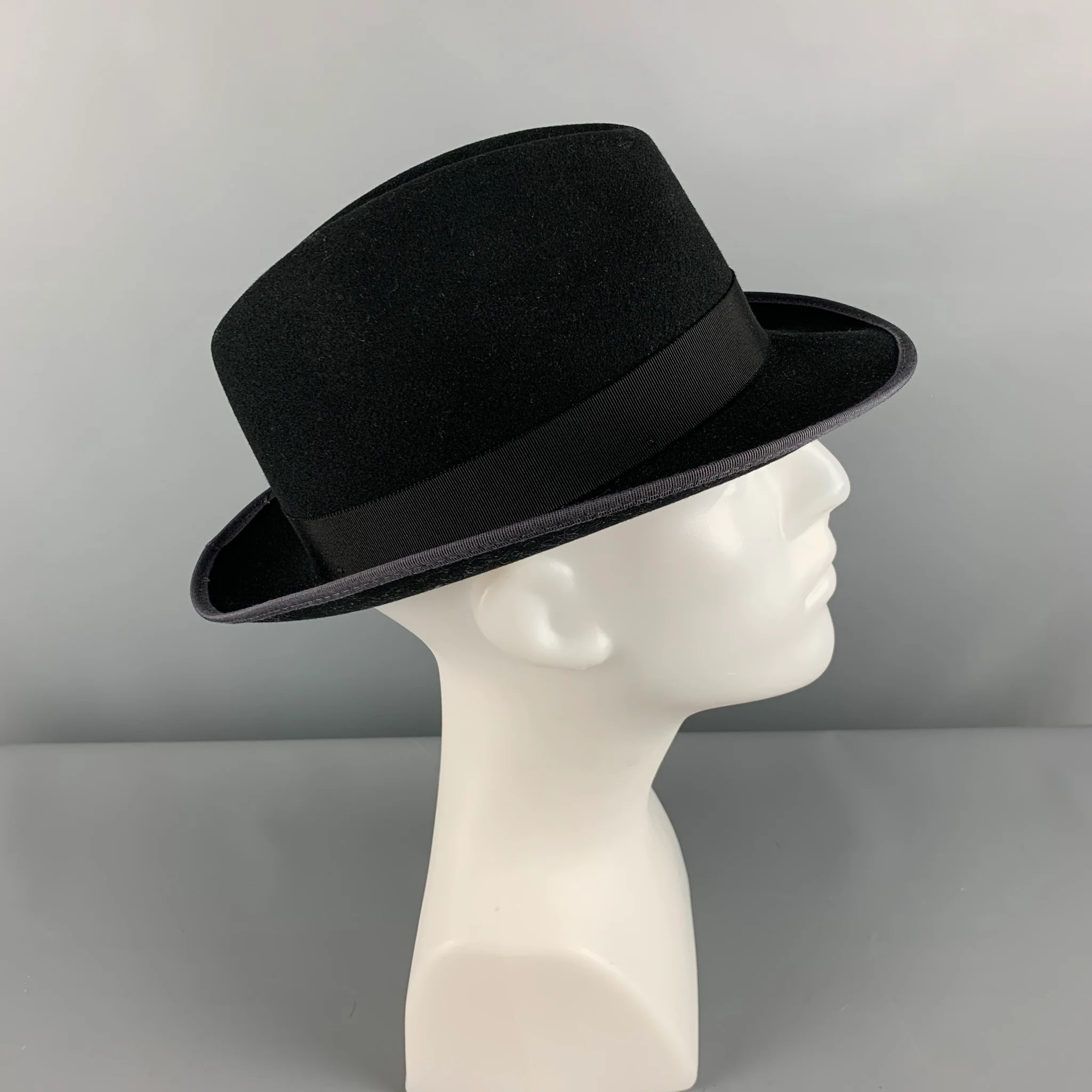 GOORIN BROTHERS Size L Black Solid Wool Hats - Image 3