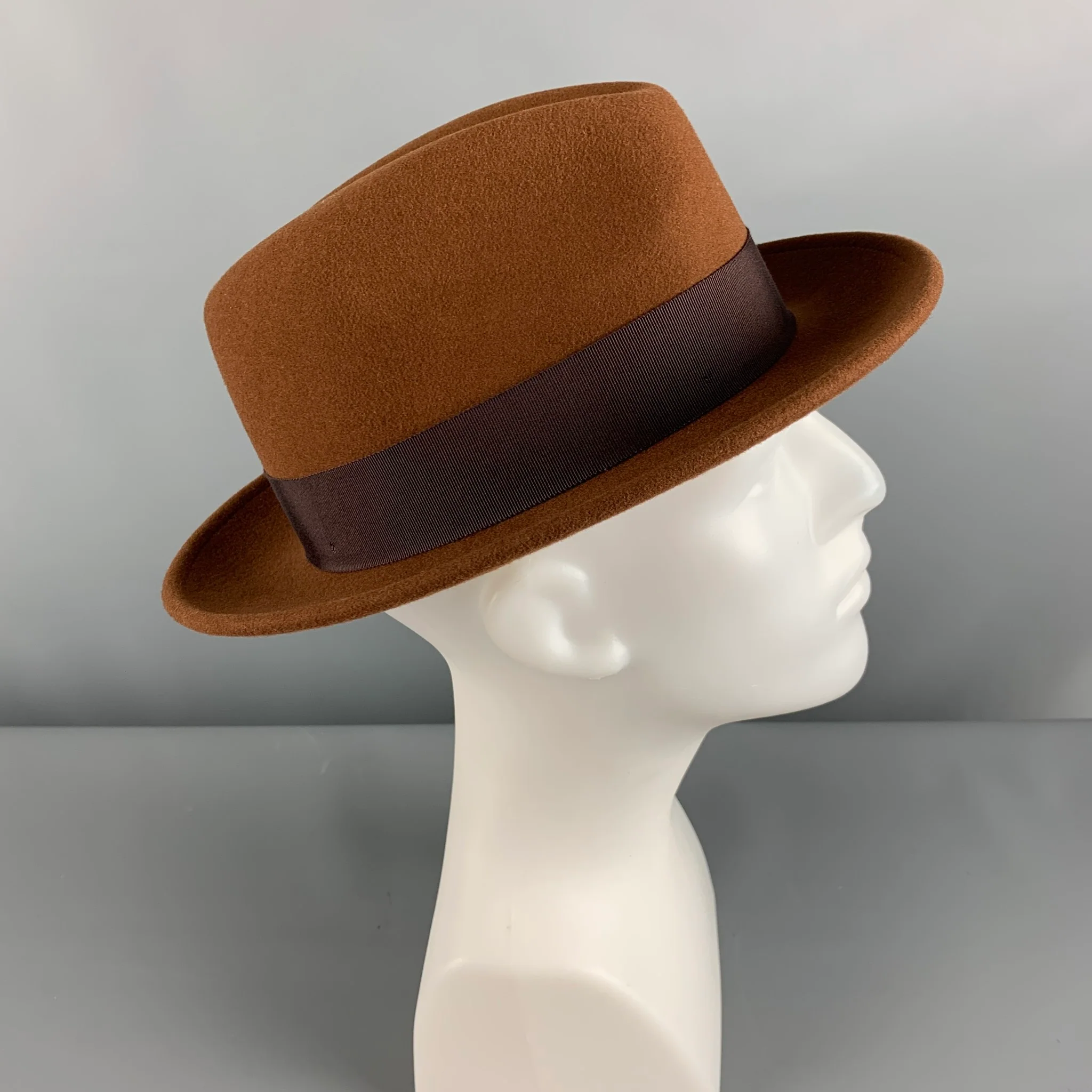 GOORIN BROTHERS Size L Tan Solid Wool Hats - Image 3