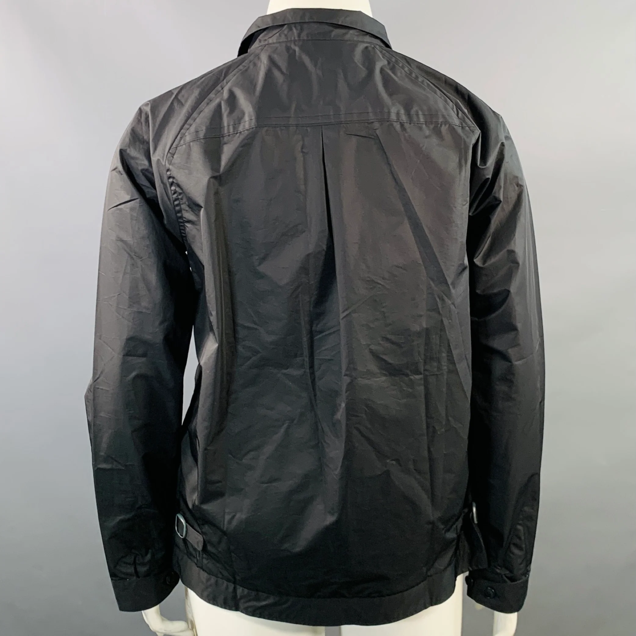 GOROUTA Size L Black Polyester Windbreaker Zip Up Jacket - Image 3