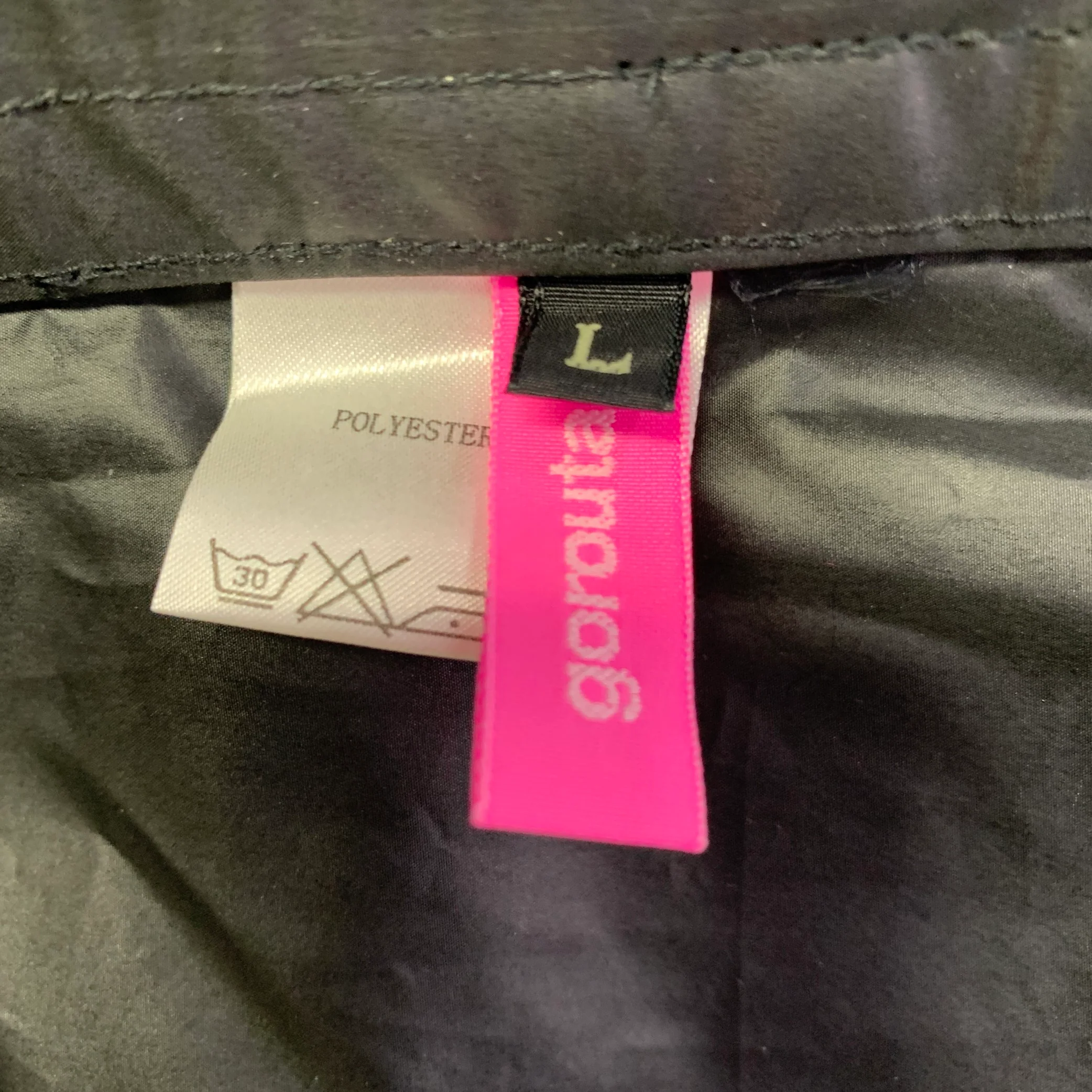 GOROUTA Size L Black Polyester Windbreaker Zip Up Jacket - Image 4