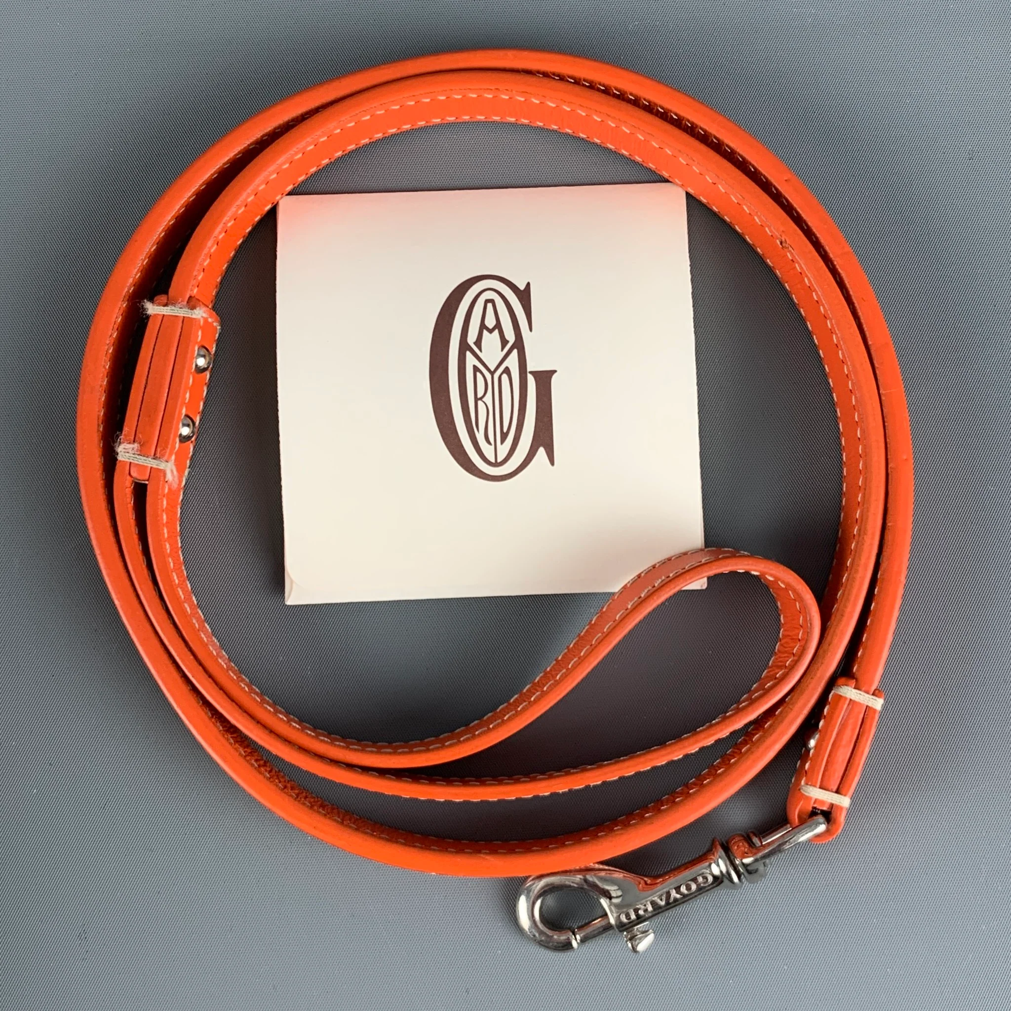 GOYARDDog Leash Orange Monogram Leather Leather Goods - Image 6
