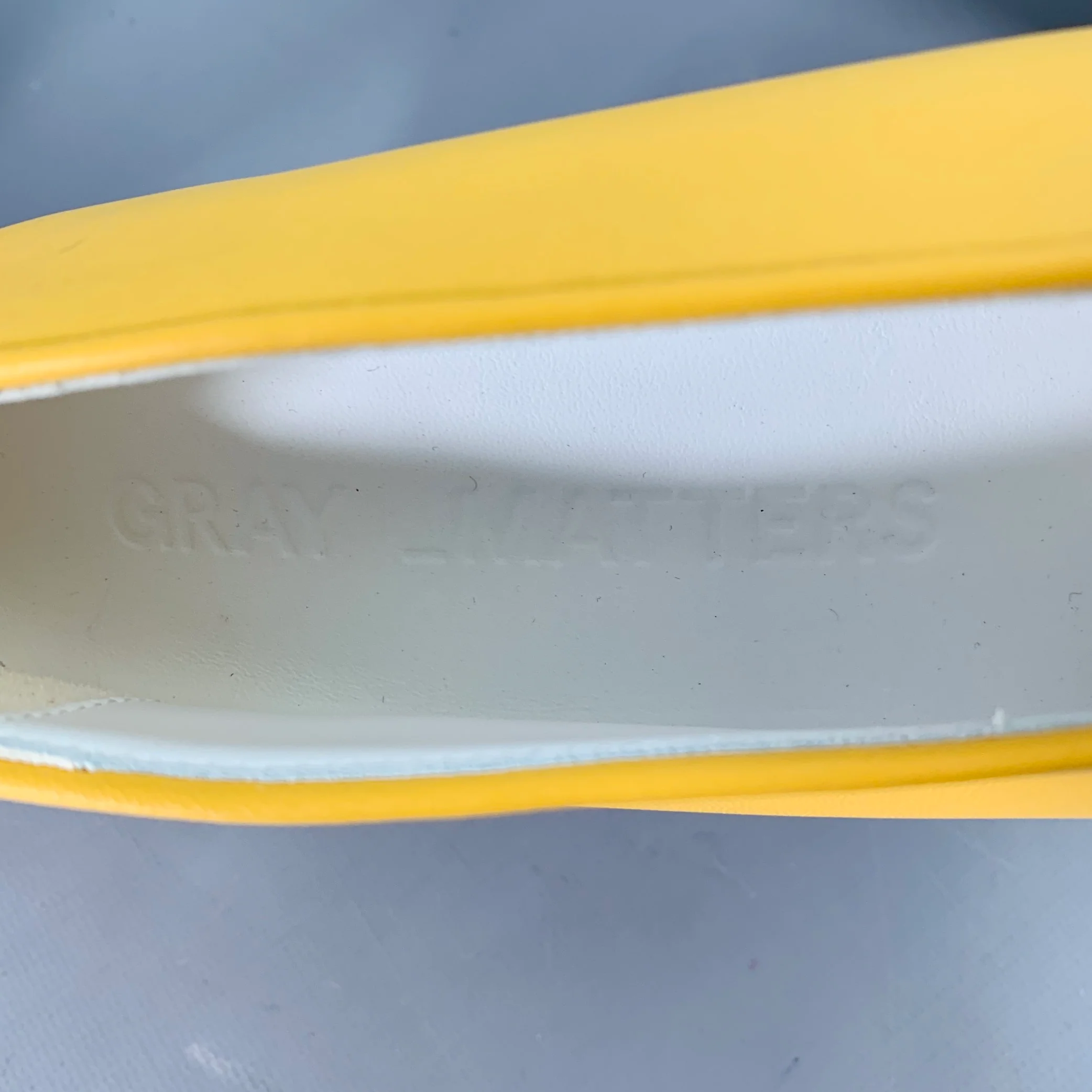 GRAY MATTERS Size 9 Mildred Classic Mustard Yellow Leather Almond Toe Pumps - Image 7
