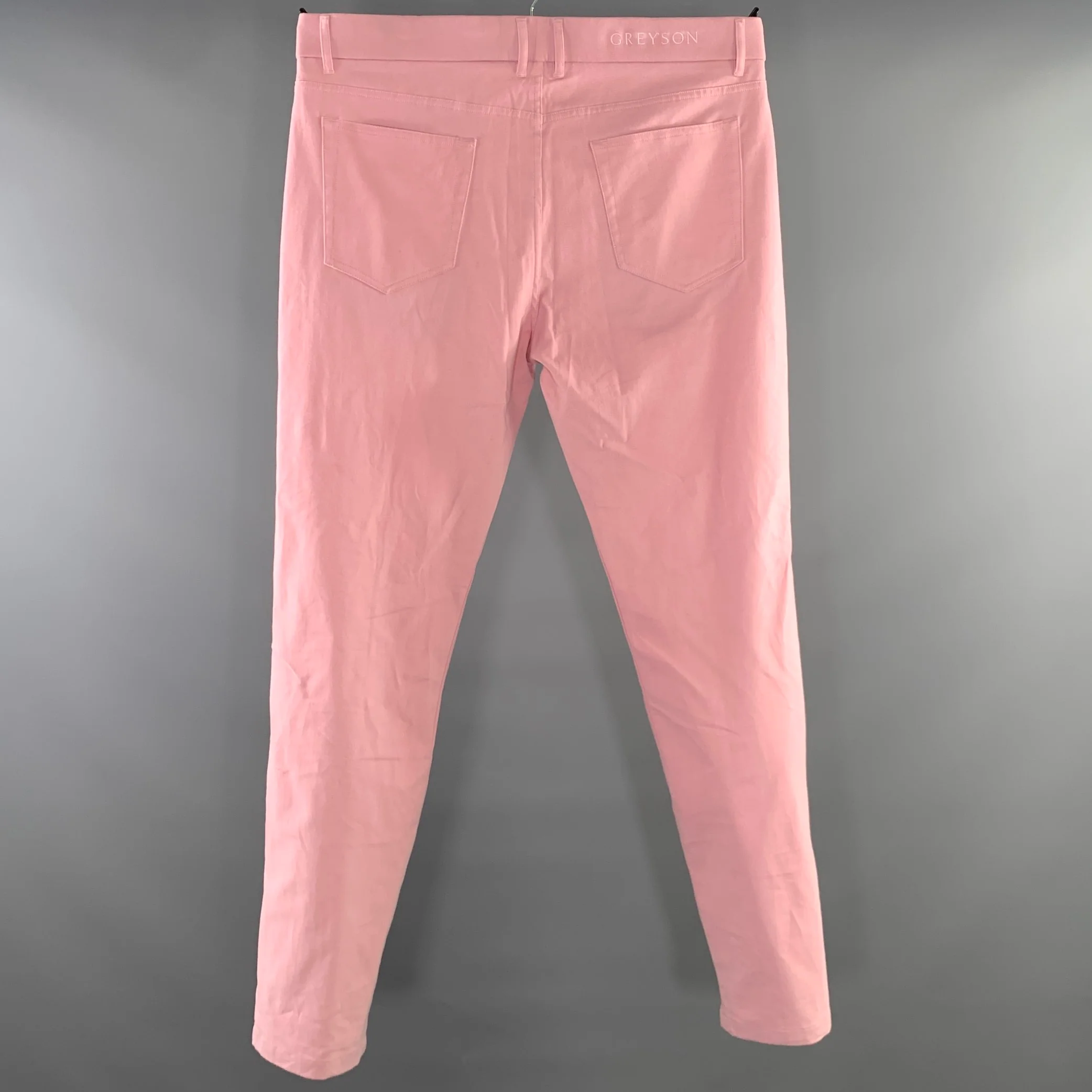 GREYSON Size 36 Pink Pale Pink Cotton Elastane Jean Cut Casual Pants - Image 2