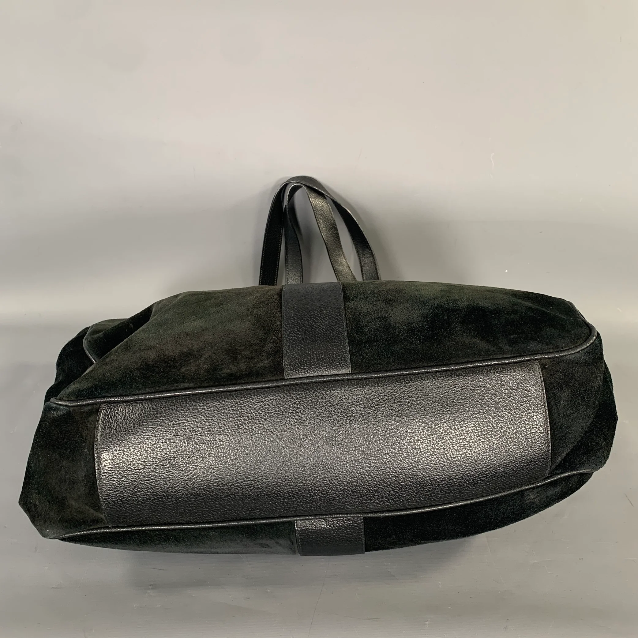 GUCCI Black Suede Leather Tote Bags - Image 6