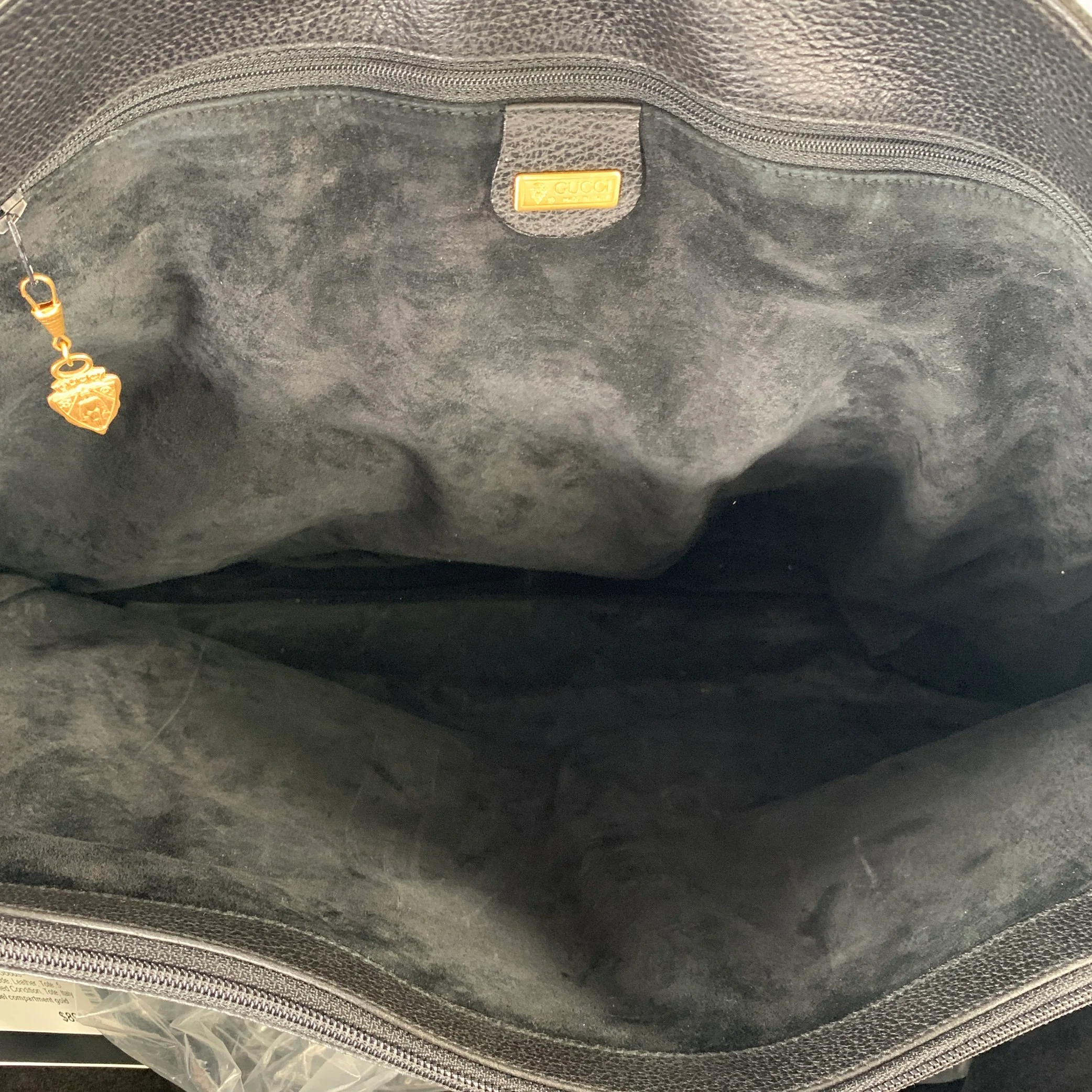 GUCCI Black Suede Leather Tote Bags - Image 7