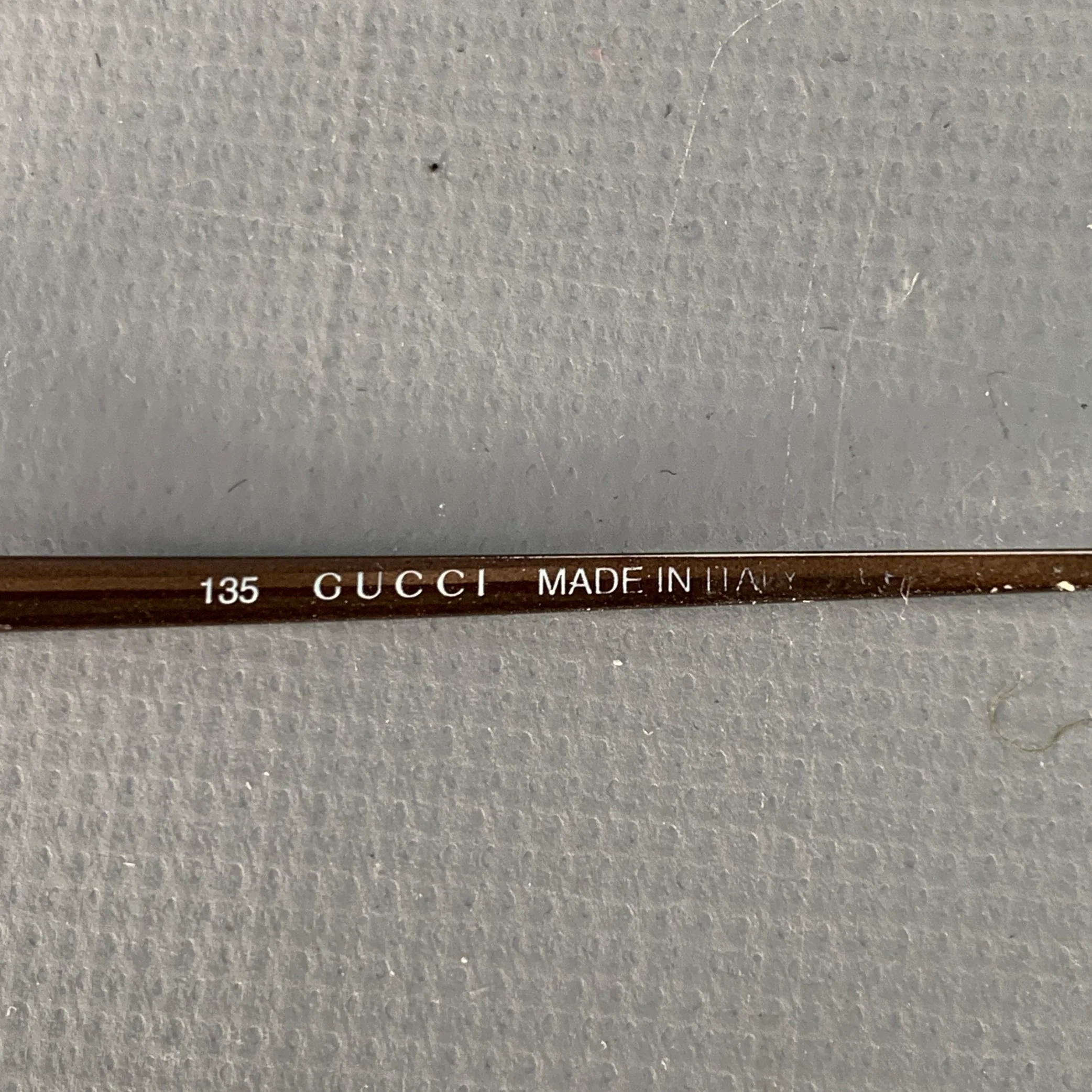 GUCCI Brown Metal Semi Rimless Eyewear Readers - Image 6