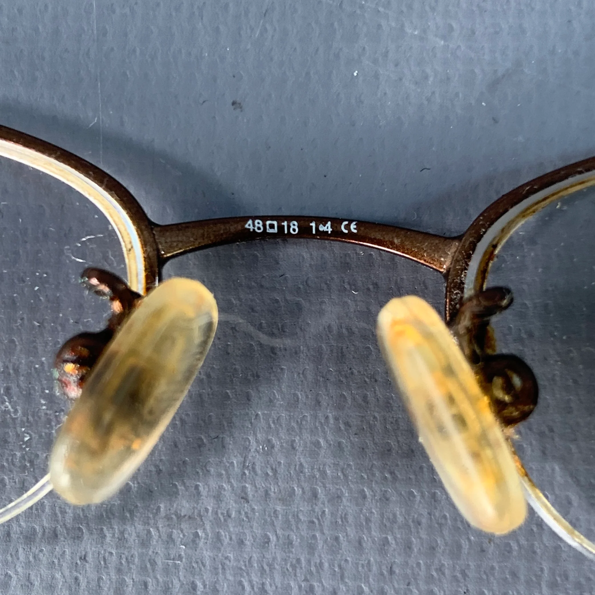 GUCCI Brown Metal Semi Rimless Eyewear Readers - Image 7