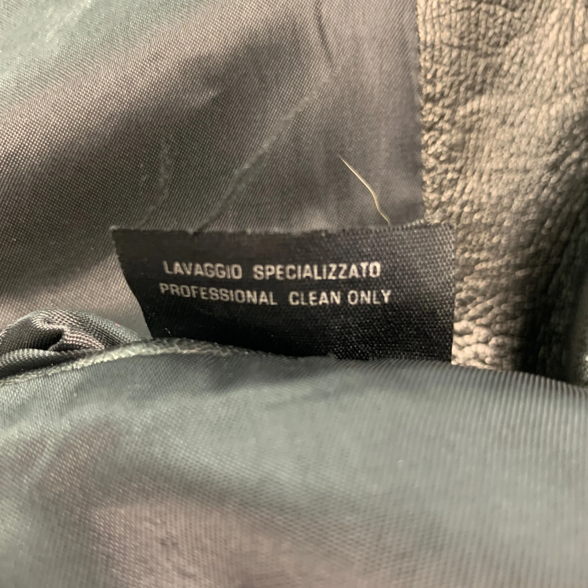 GUCCI Chest Size 40 Black Solid Leather Notch Lapel Sport Coat - Image 6