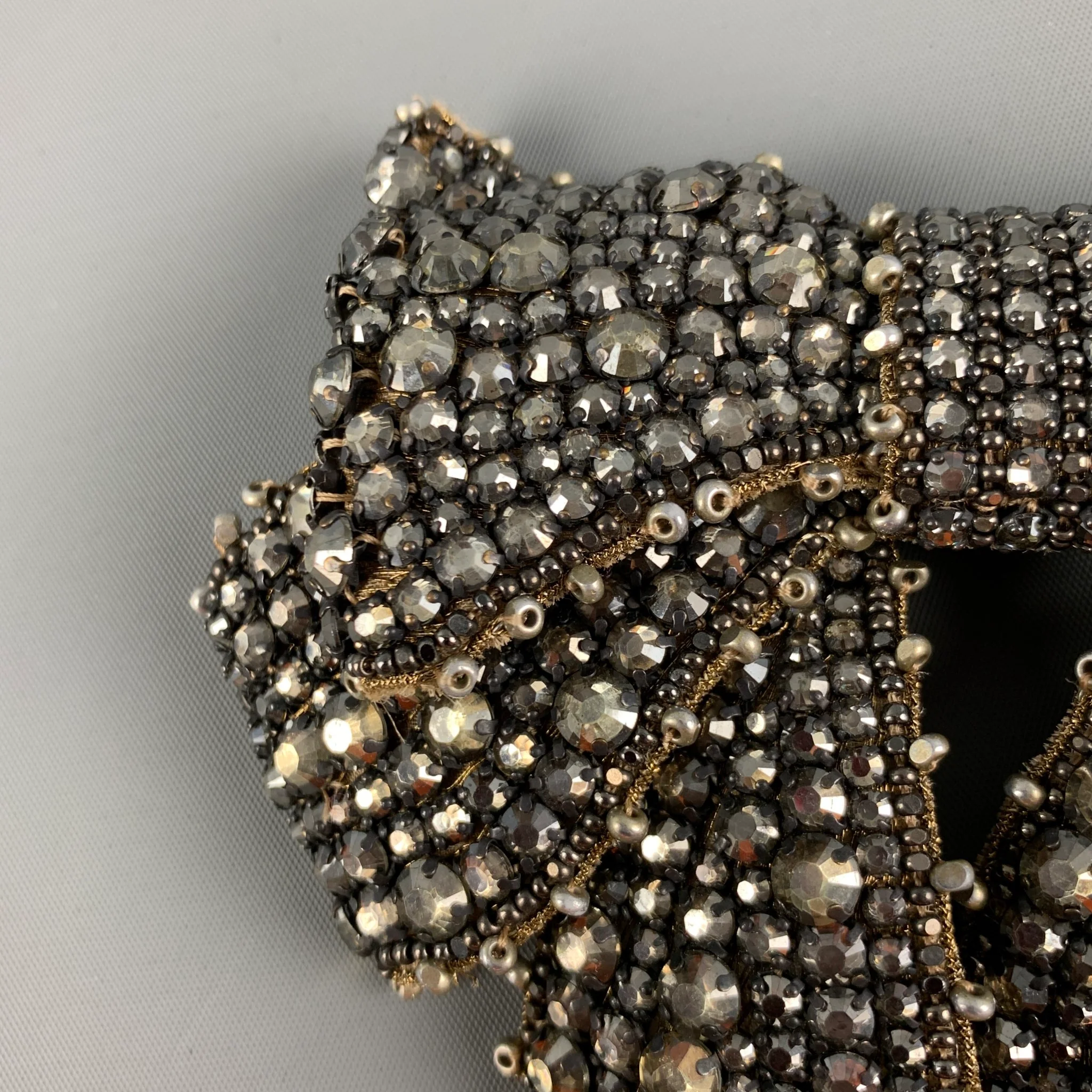 GUCCI Silver Silk Rhinestones Bow Bracelet - Image 3