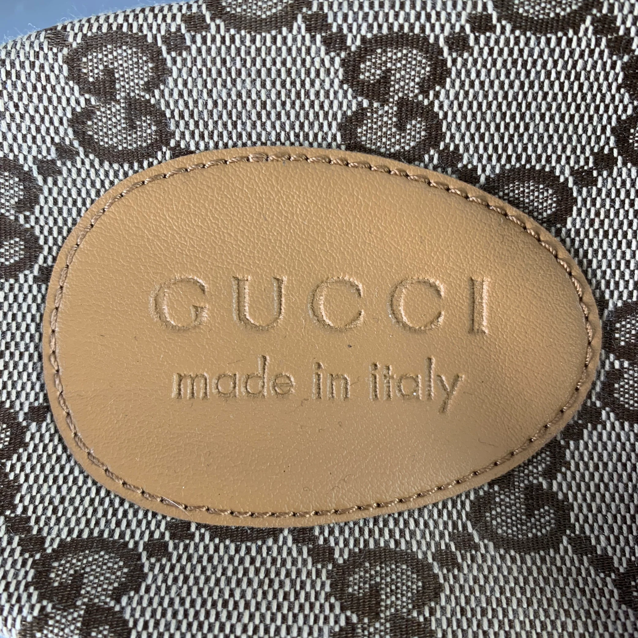 GUCCI Size 10.5 Brown Guccissima Monogram Canvas Double Buckle Sandals - Image 7