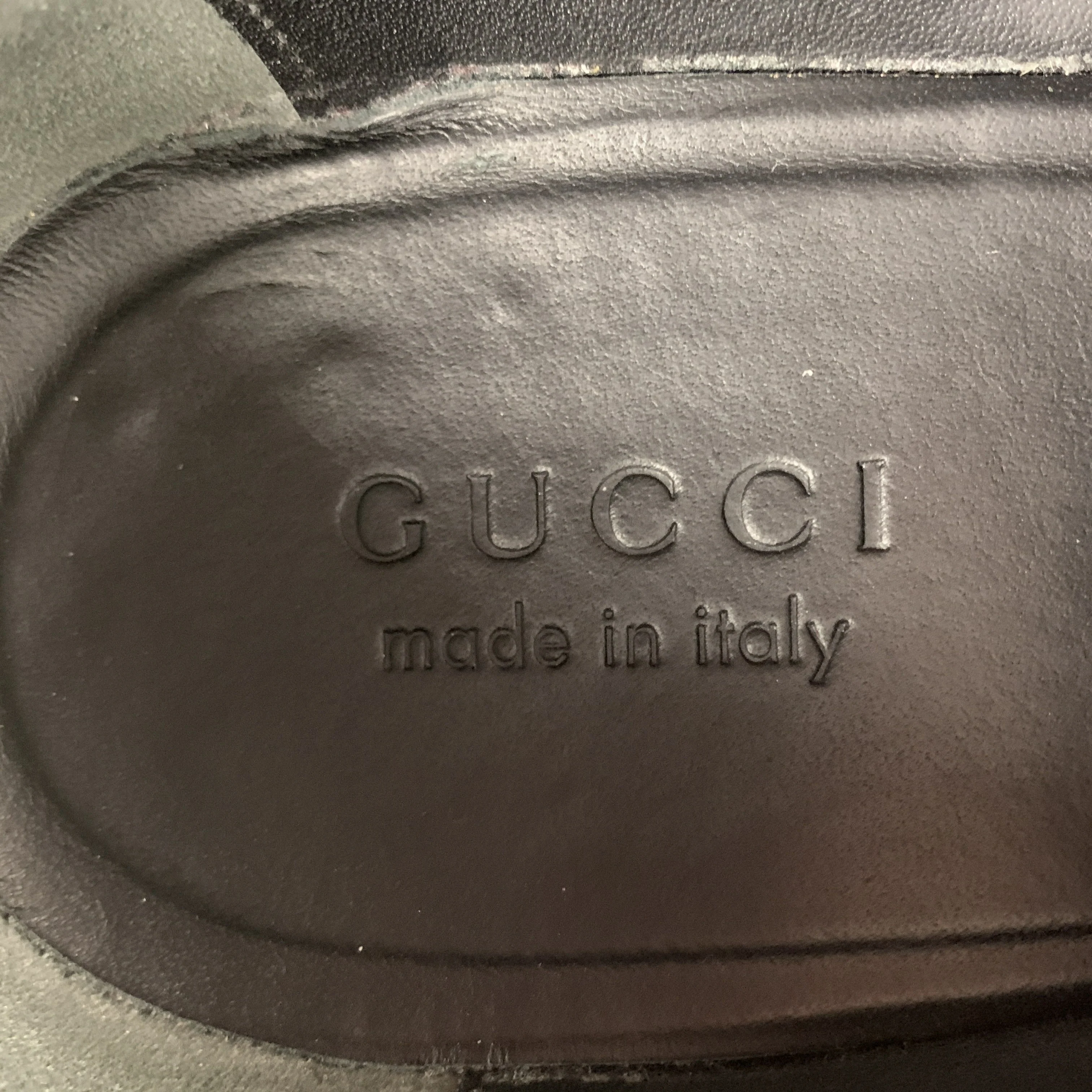 GUCCI Size 11.5 Black Wingtip Leather Double Monk Strap Loafers - Image 11