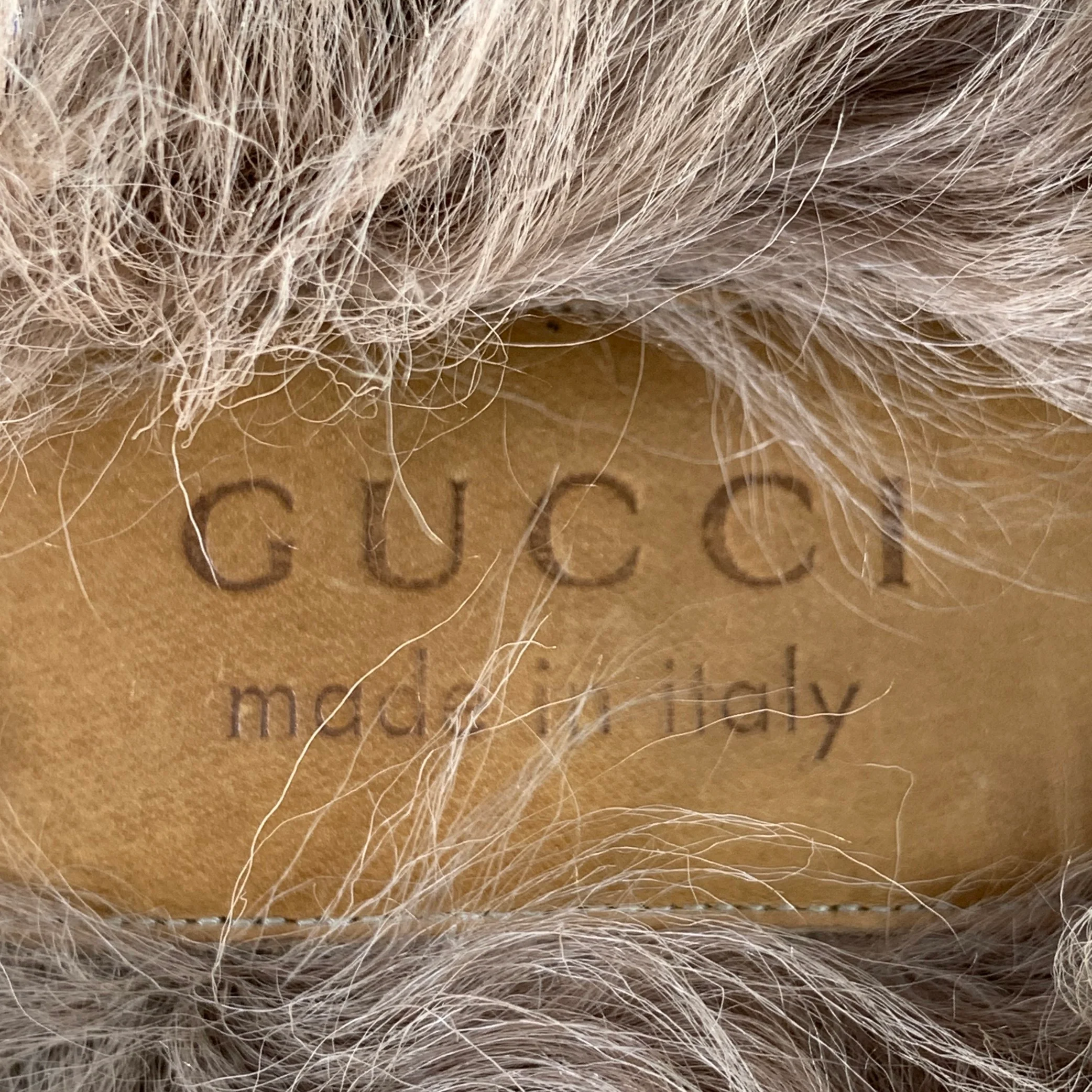 GUCCI Size 11.5 Guccissima Beige Rust Monogram Canvas Slip-On Loafers - Image 7