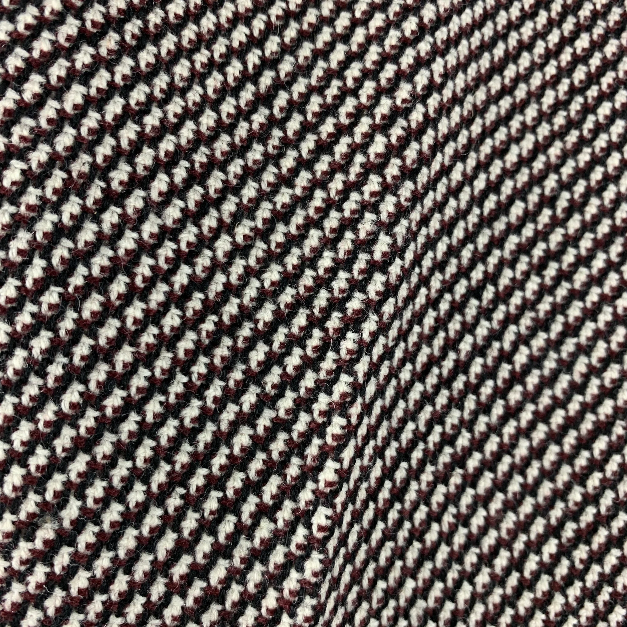 GUCCI Size 32 Brown Cream Dots Wool Polyamide Flat Front Dress Pants - Image 2