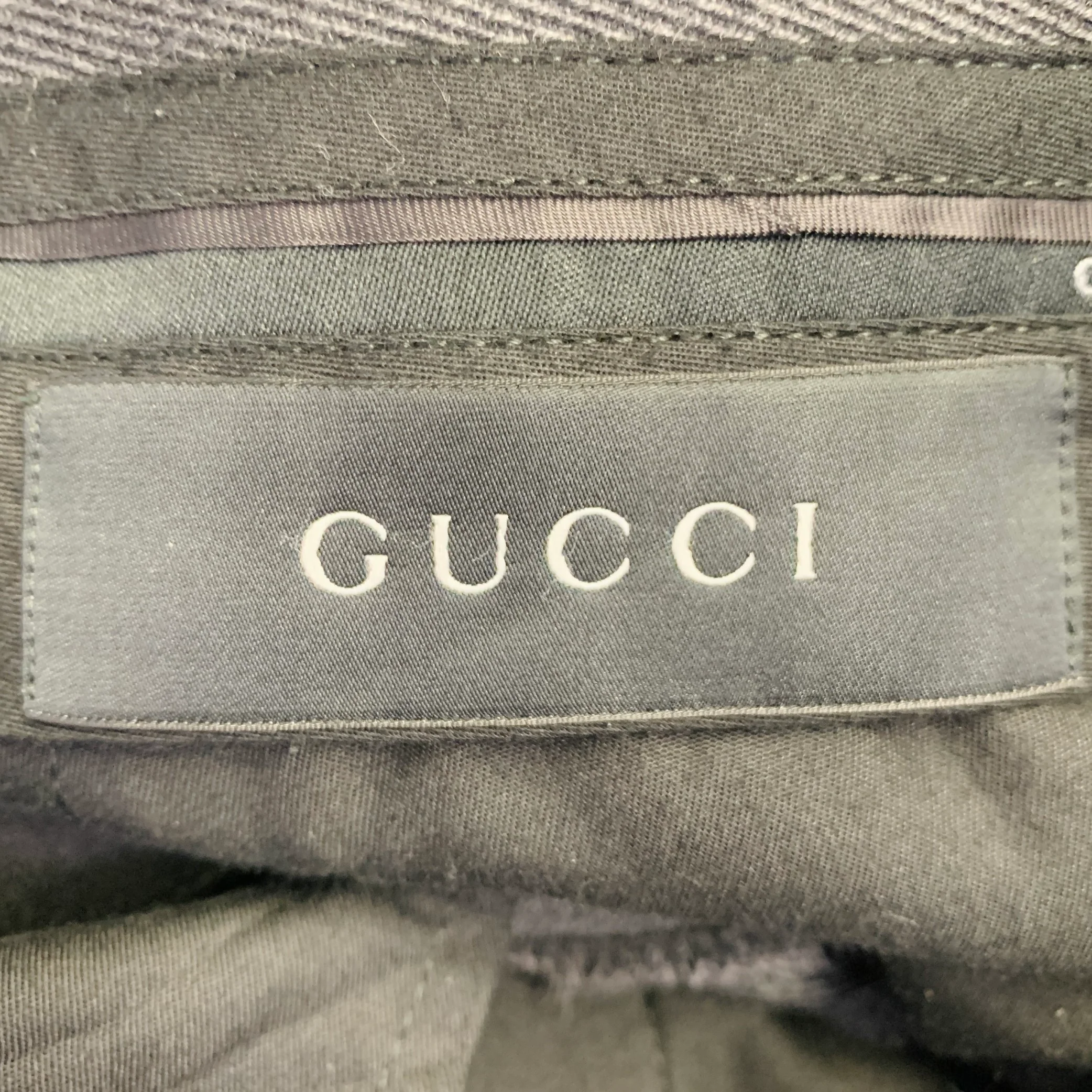 GUCCI Size 34 Grey Twill Wool Tapered Button Fly Dress Pants - Image 5