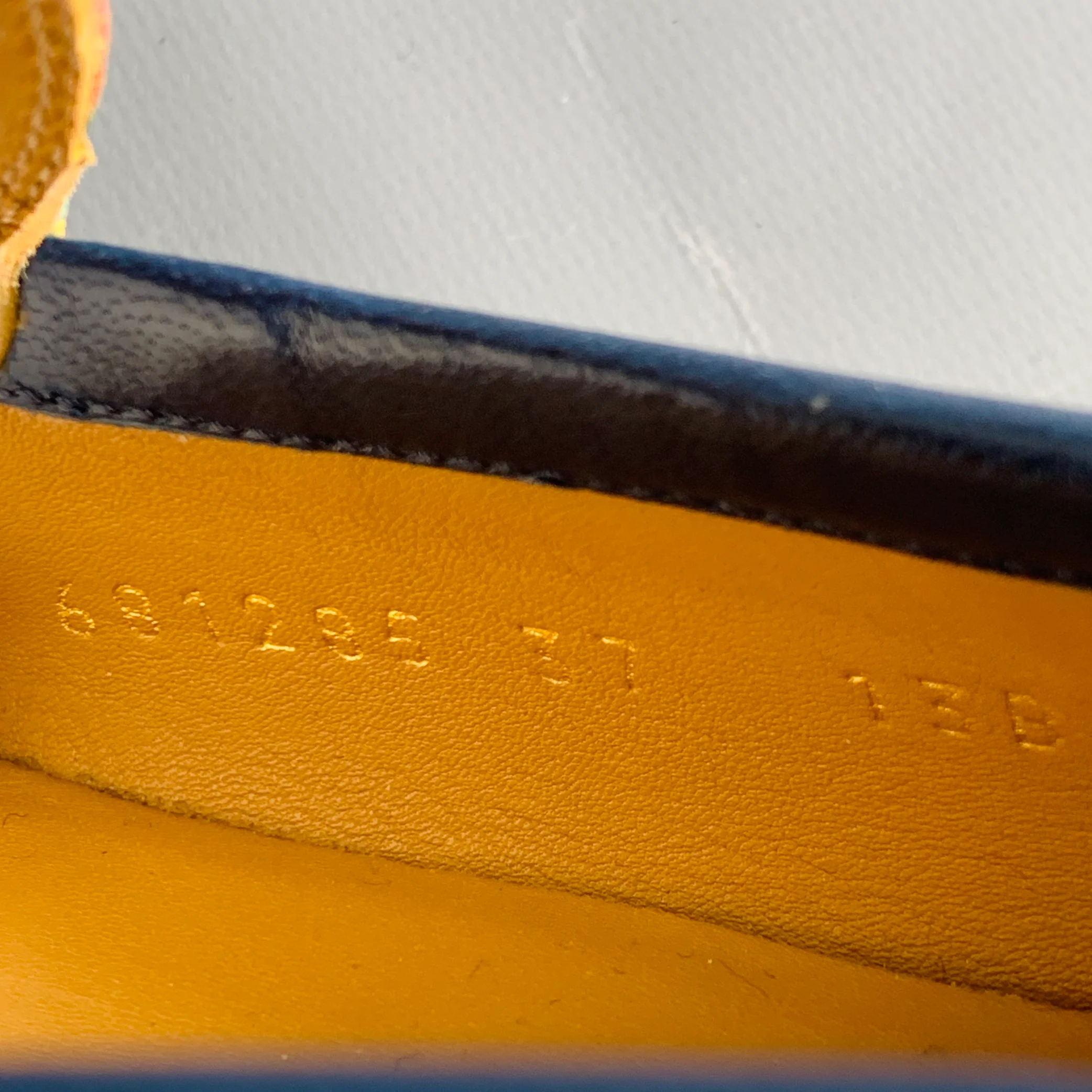 GUCCI Size 7 Orange Blue Coated Canvas Leather GG Print Horsebit Loafers Flats - Image 9
