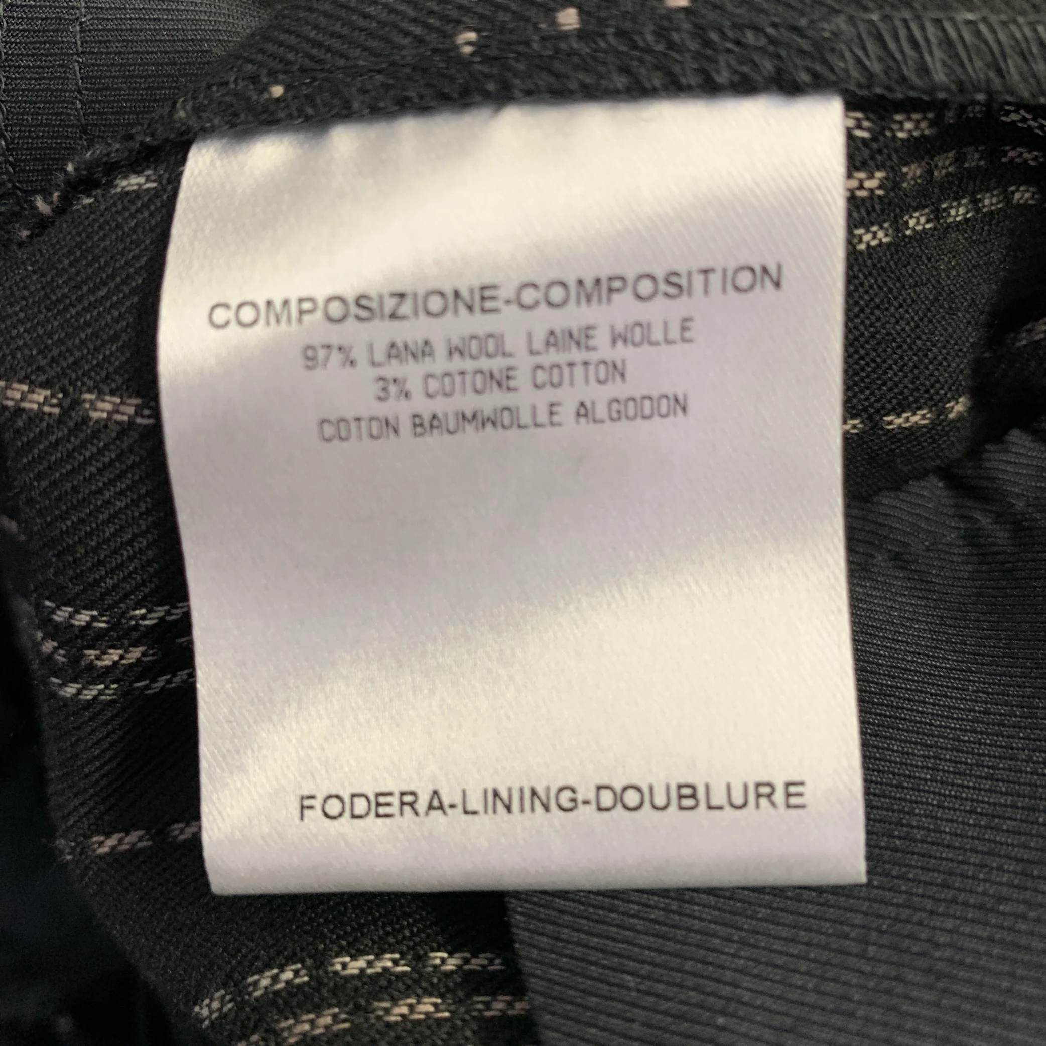 GUCCI Size 8 Black Grey Wool Cotton Dots Wide Leg Dress Pants - Image 6