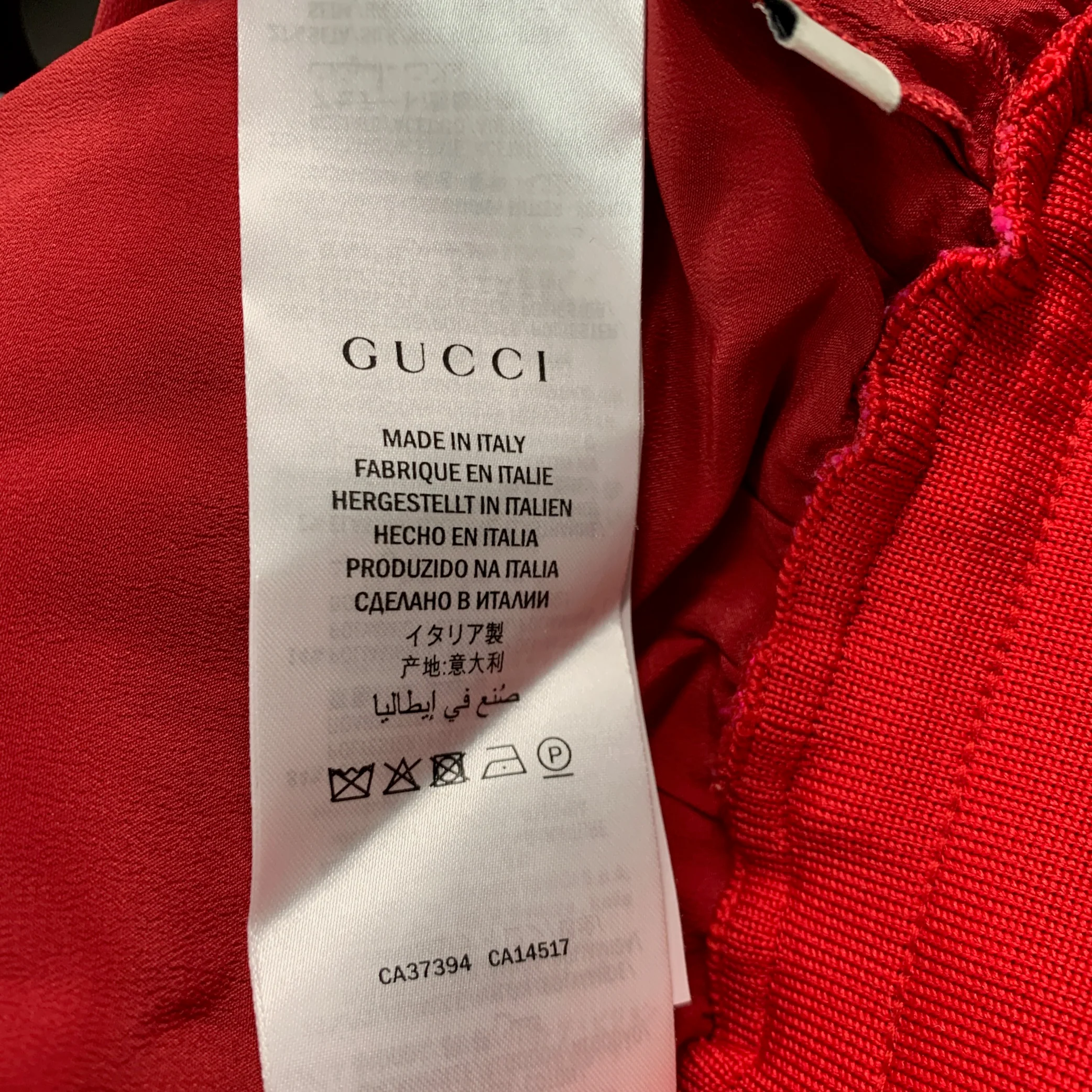 GUCCI Size M Red Pink Lace Intarsia Viscose Lace Drawstring Shorts - Image 5