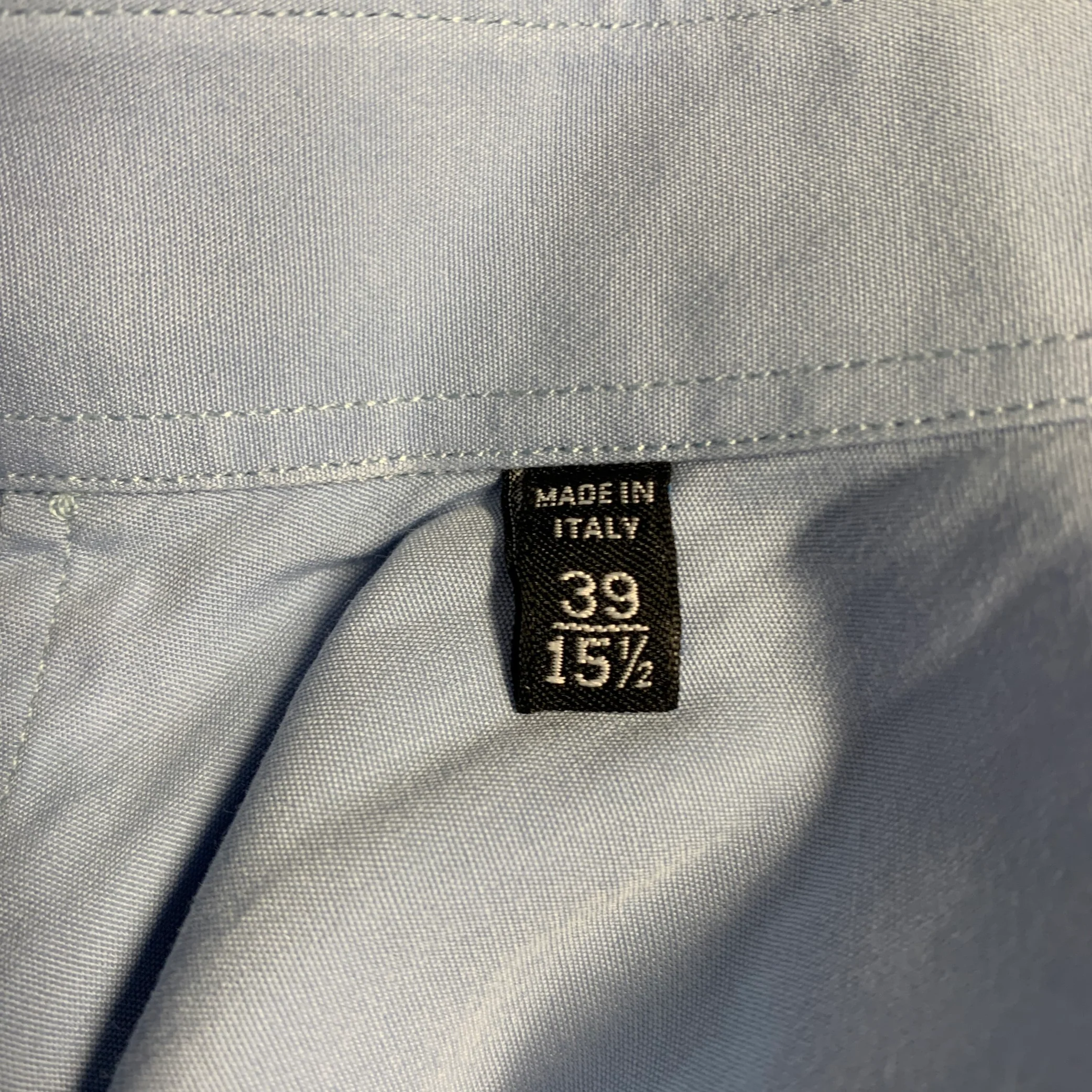 GUCCI Size S Blue Cotton Slim Fit Long Sleeve Shirt - Image 6