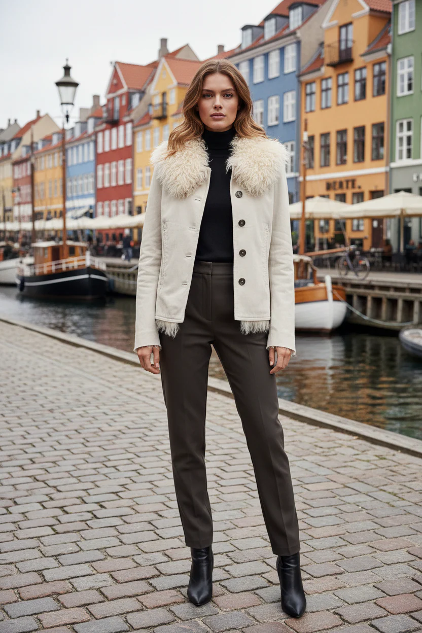 GUCCI FW 2001 by Tom Ford Size S Cream Fur Lined Cotton Jacket - Image 2