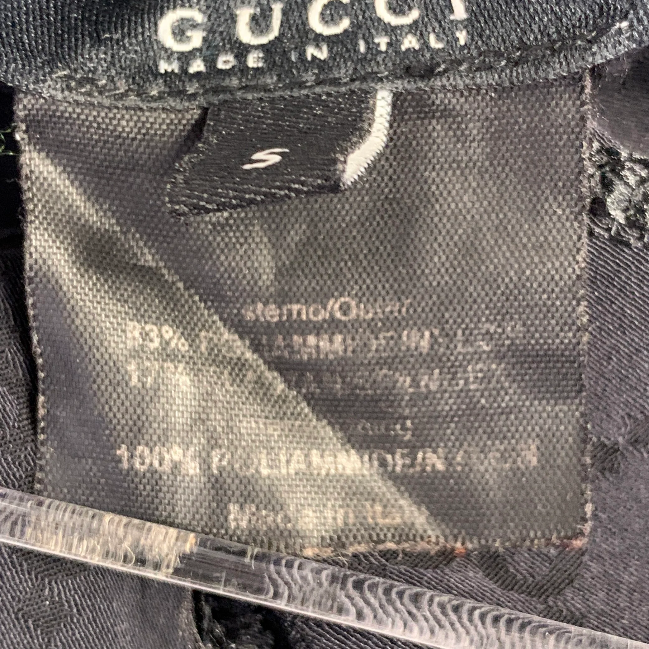GUCCI Size S Guccissima Black Monogram Logo Polyamide Blend Drawstring Speedo - Image 4