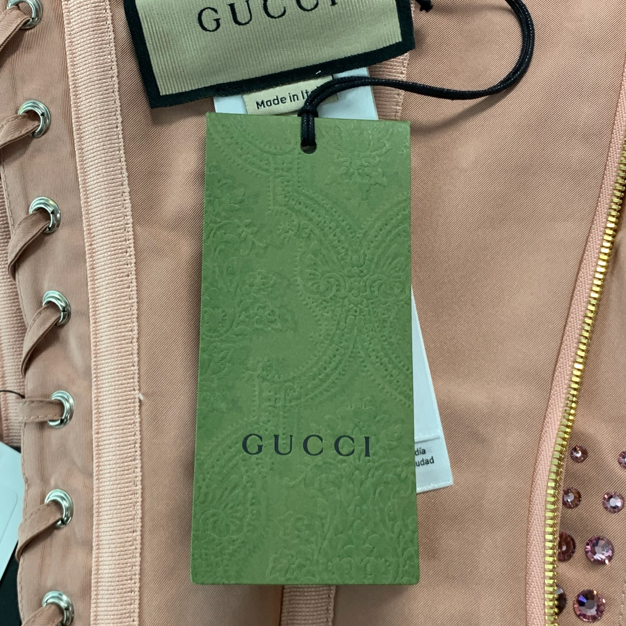 GUCCI Size S Pink Silk Corset Dress Top - Image 7