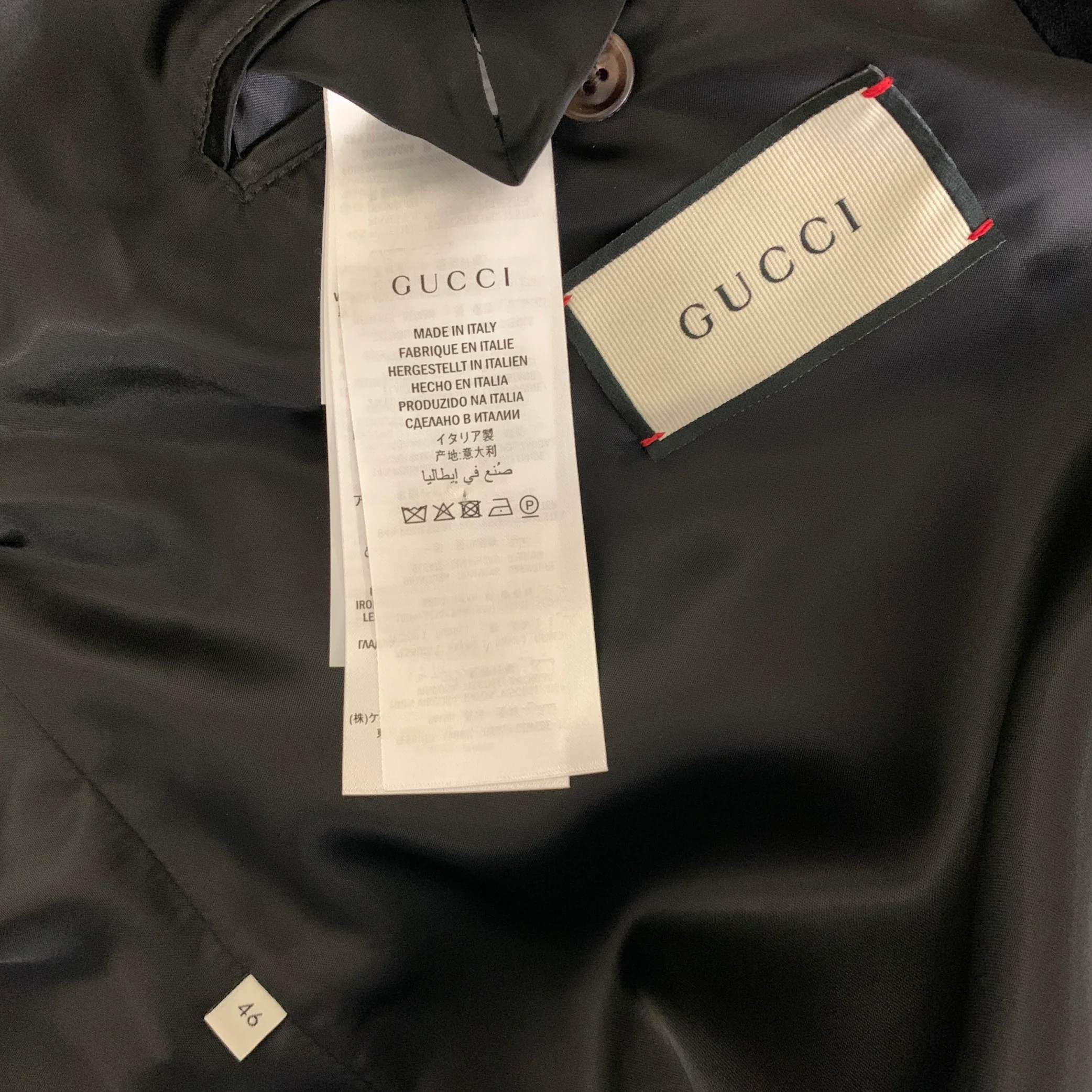 GUCCI Size XL Black Gold Burgundy Chain Print Viscose Silk Track Jacket - Image 6