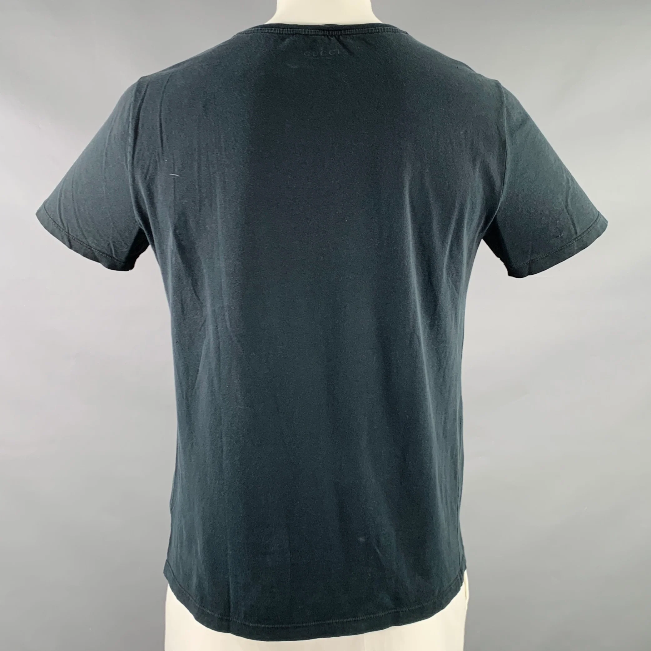 GUCCI Size XL Black Jersey Crew Neck T-shirt - Image 3