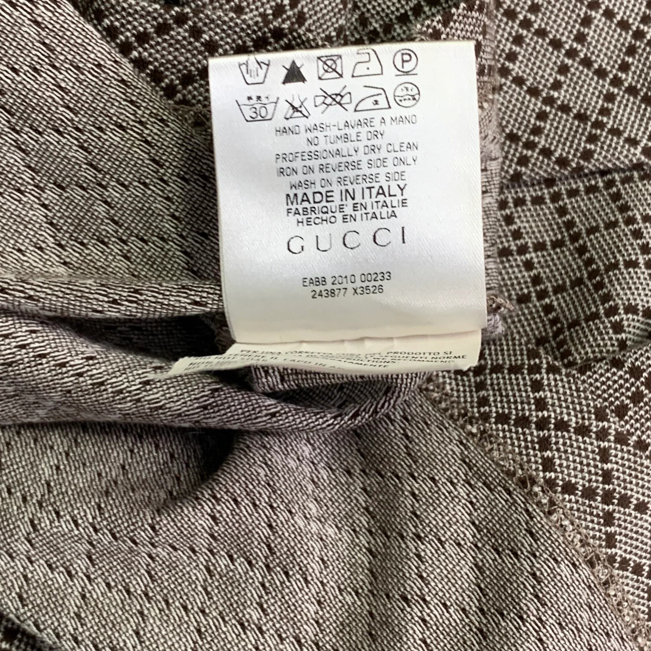 GUCCI Size XL Brown Red Diamond Cotton Contrast Trim Polo - Image 6
