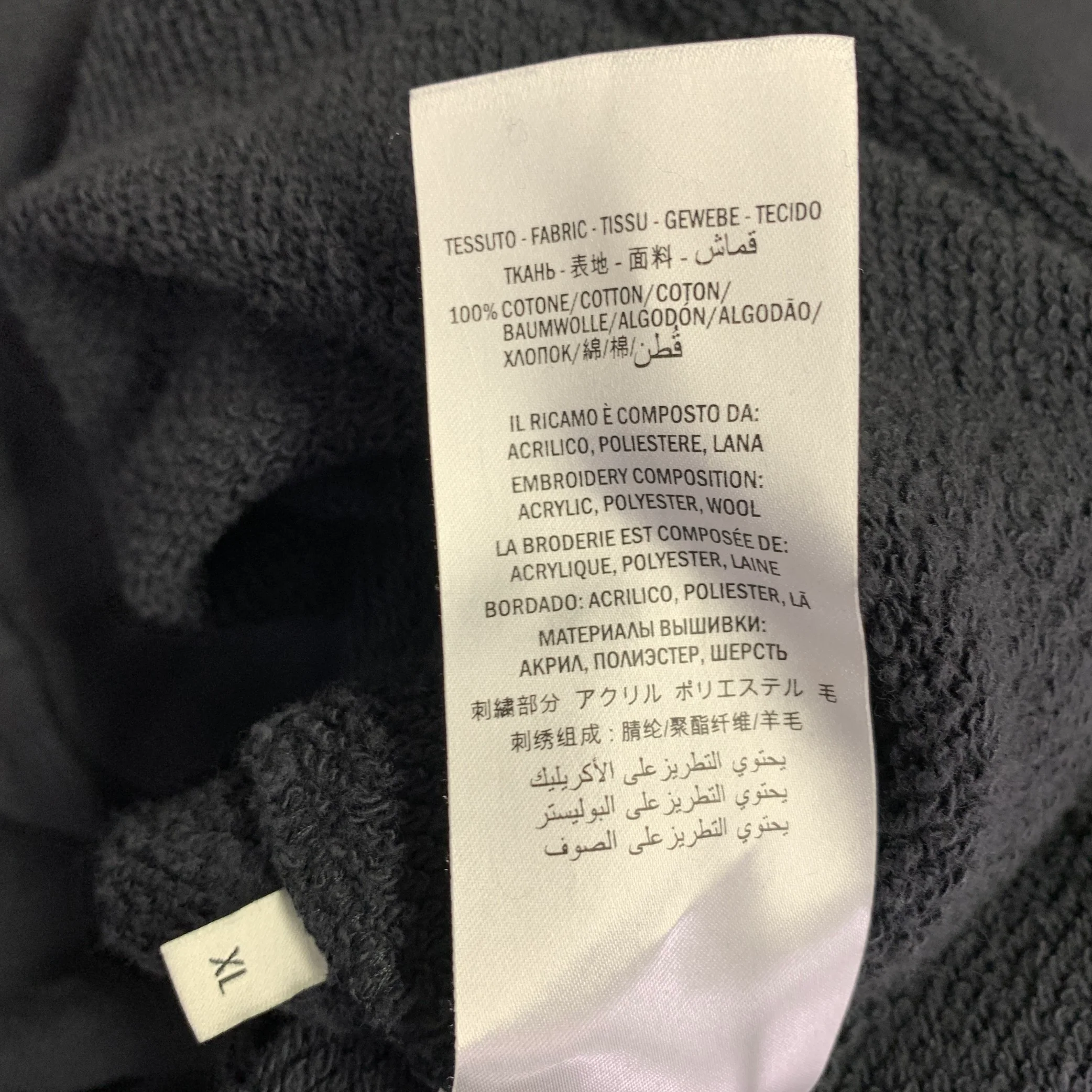 GUCCI Size XL Guccify Wolf Black Red White Applique Cotton Hooded Sweatshirt - Image 8