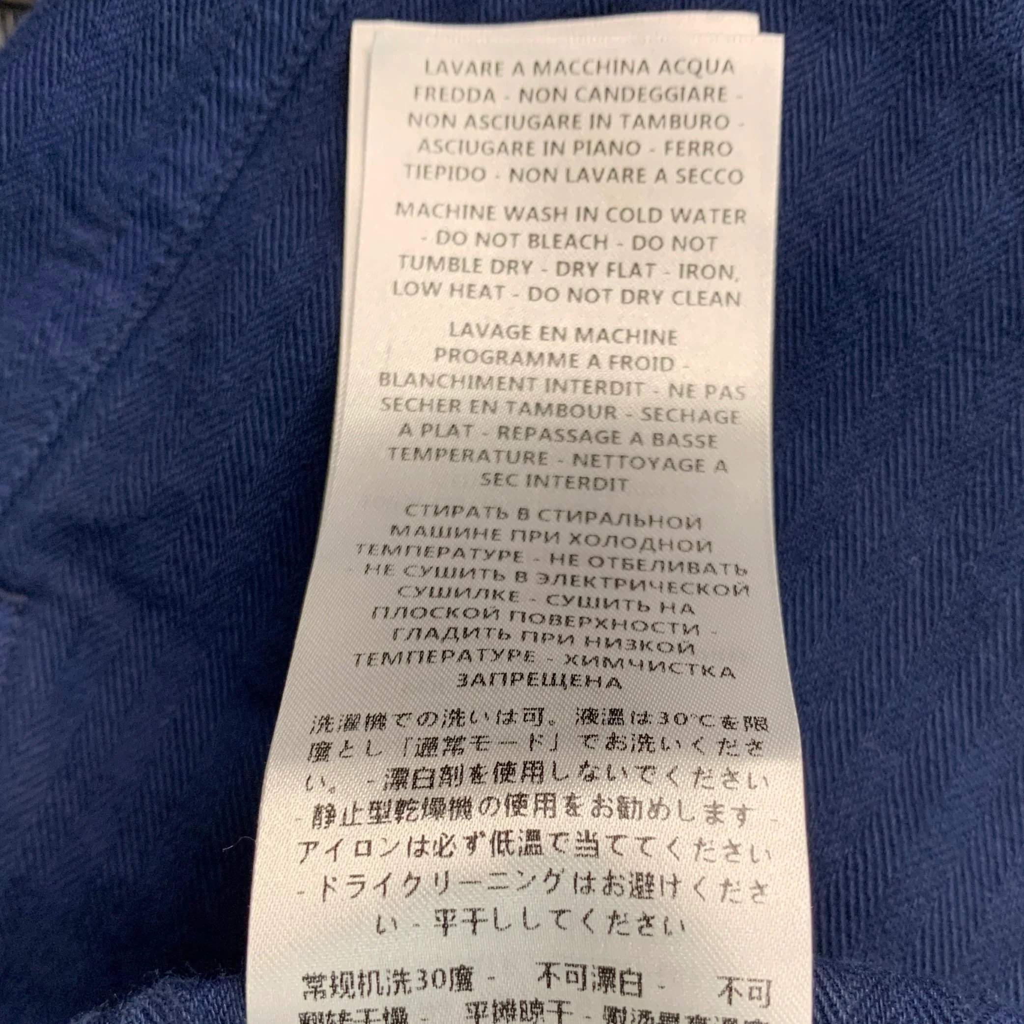 GUCCI Size XL Navy Cotton Large Pockets Drawstring Casual Pants - Image 8