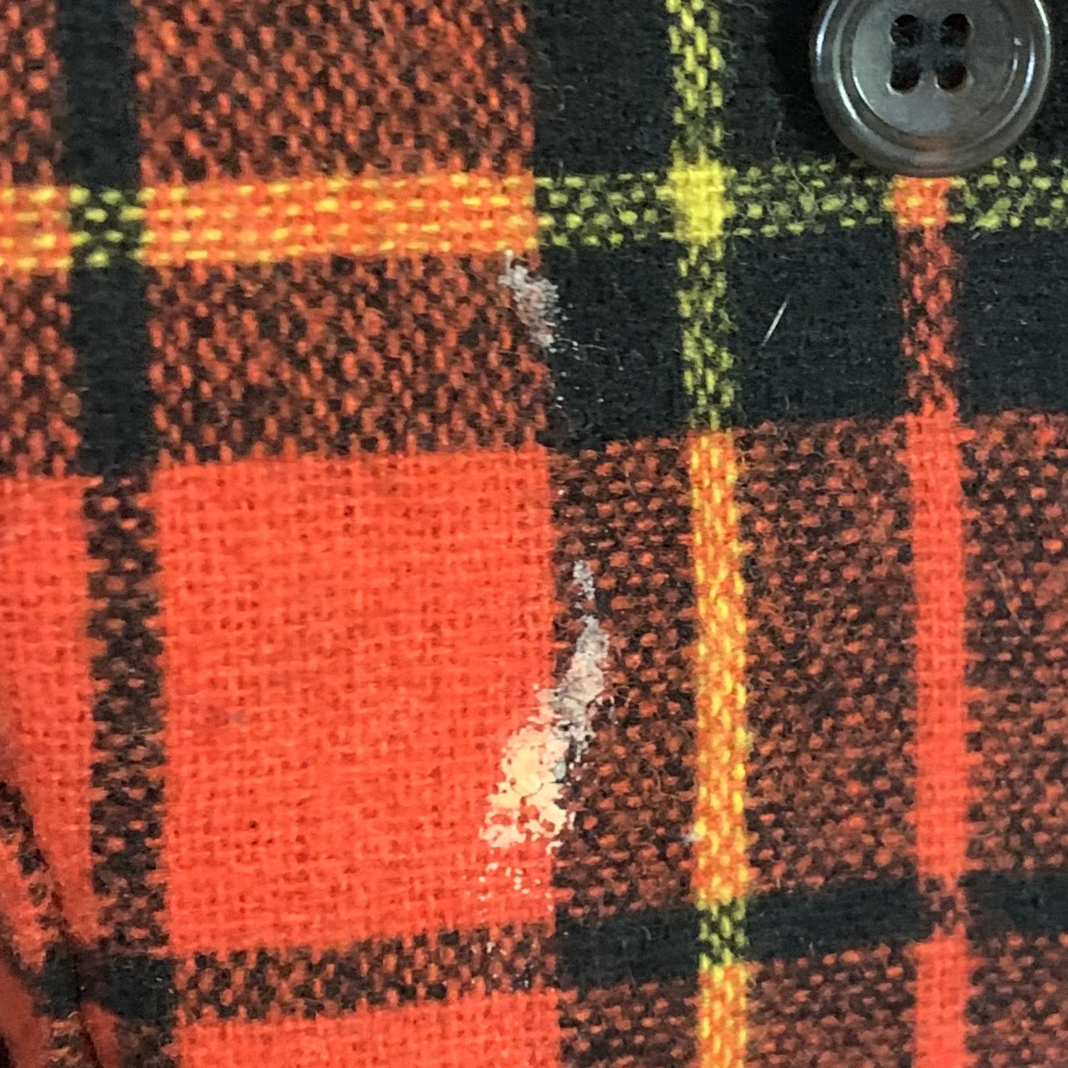 GUCCI Size XL Orange Black & Yellow Plaid Cotton Shirt Jacket Long Sleeve Shirt - Image 9