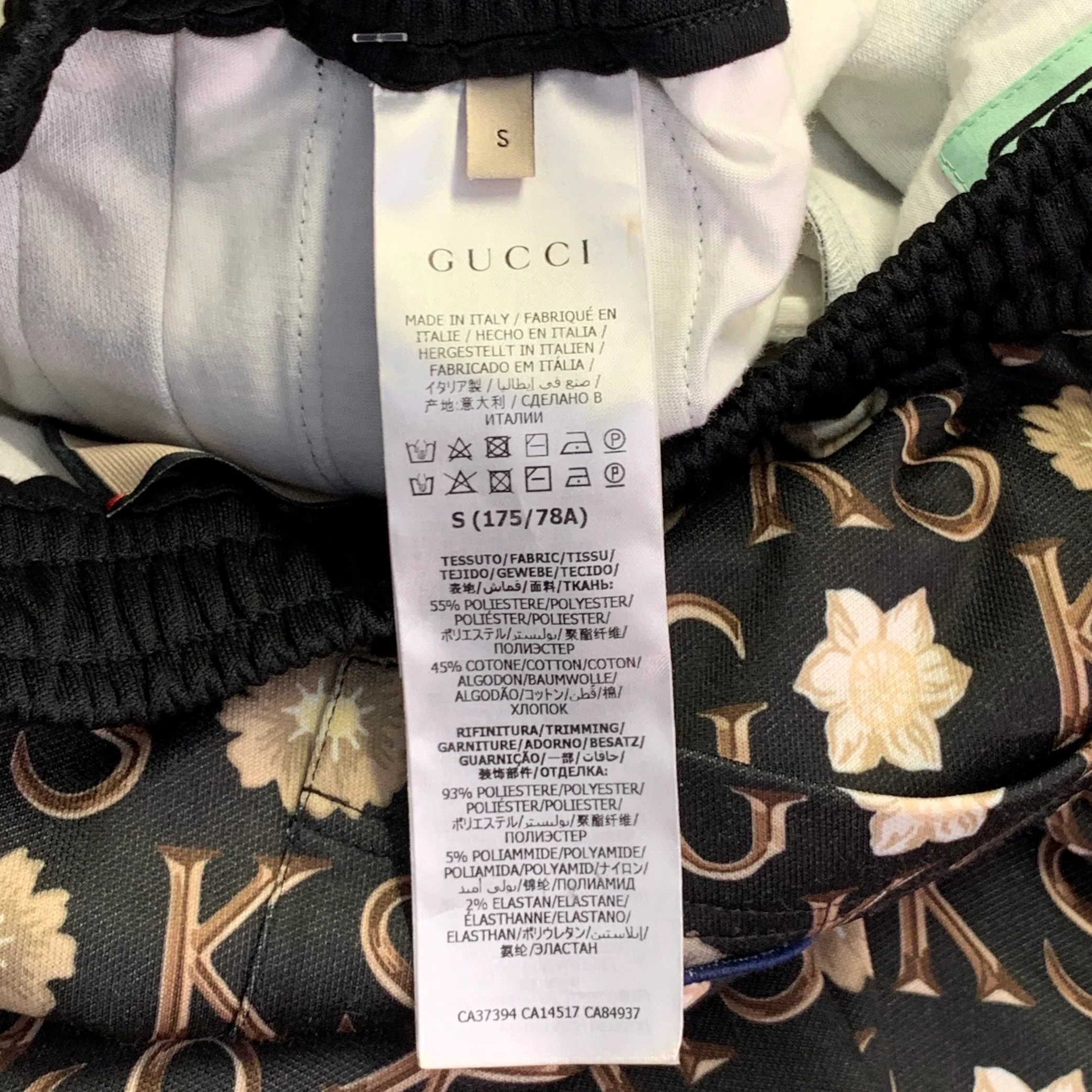 GUCCI x GEORGE KENNETH SCOTT Size S Black Beige Monogram Joggers Casual Pants - Image 8