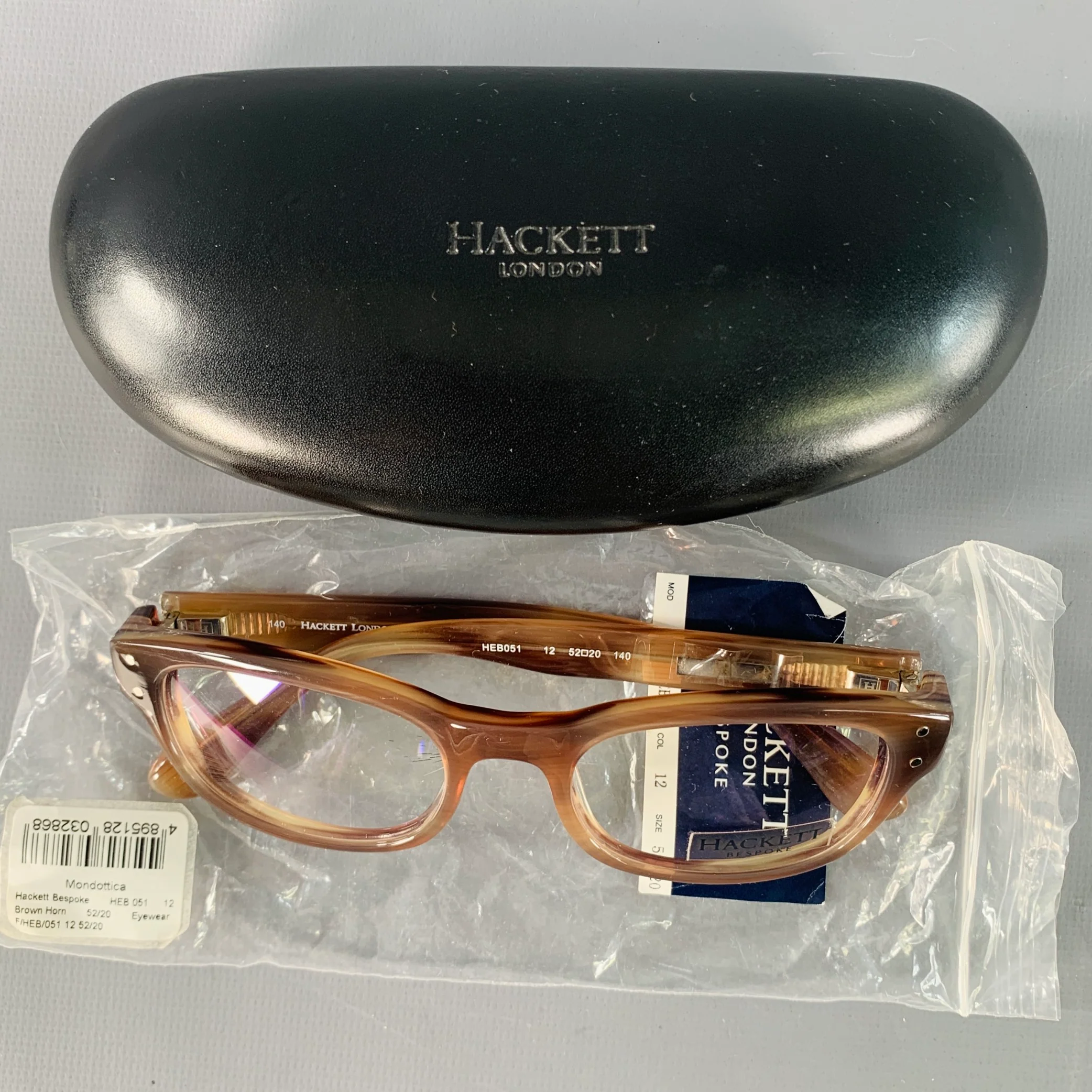 HACKETT LONDON Brown Tortoiseshell Acetate Eyewear Frames - Image 7