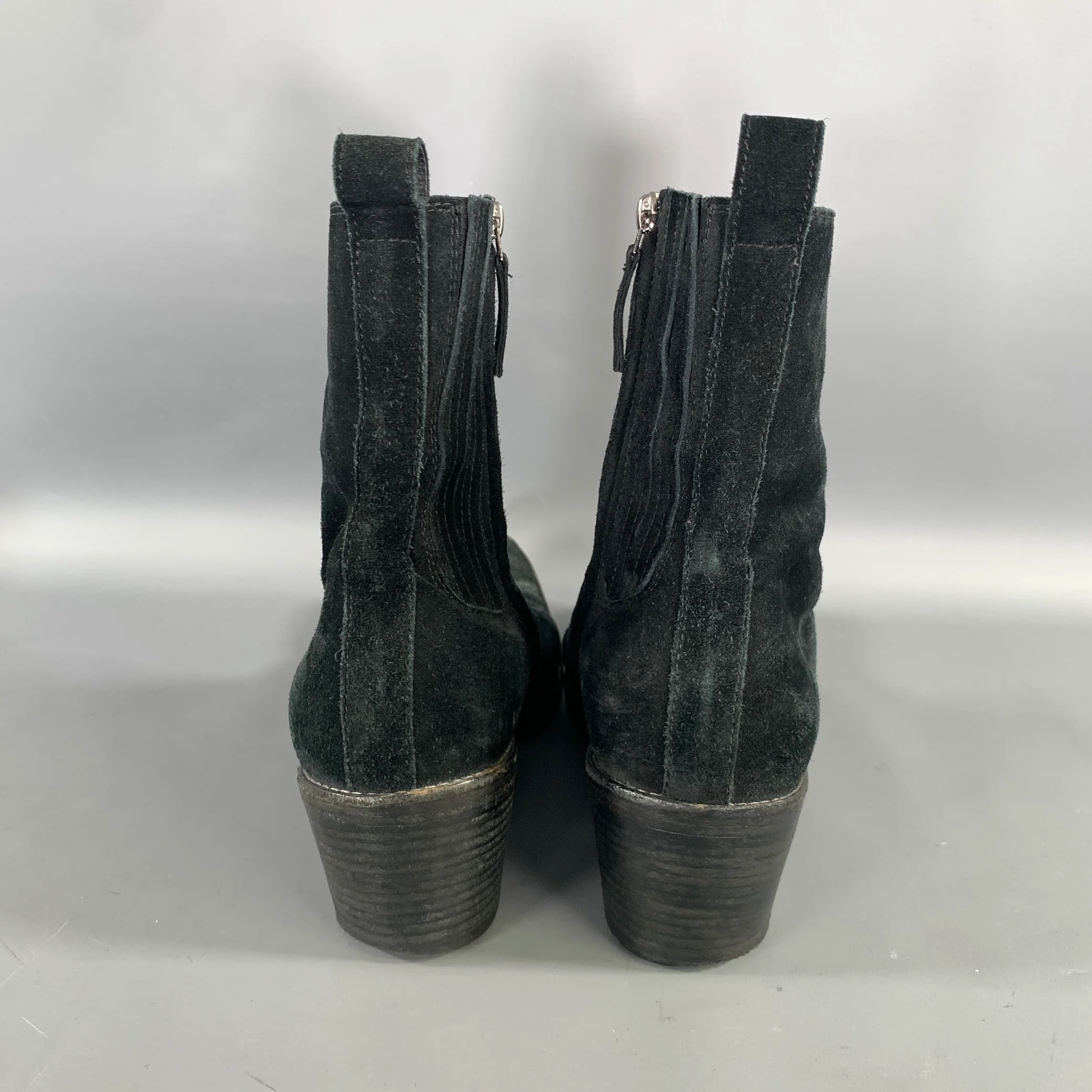 HAIDER ACKERMANN Size 9 Black Leather Chelsea Boots - Image 3