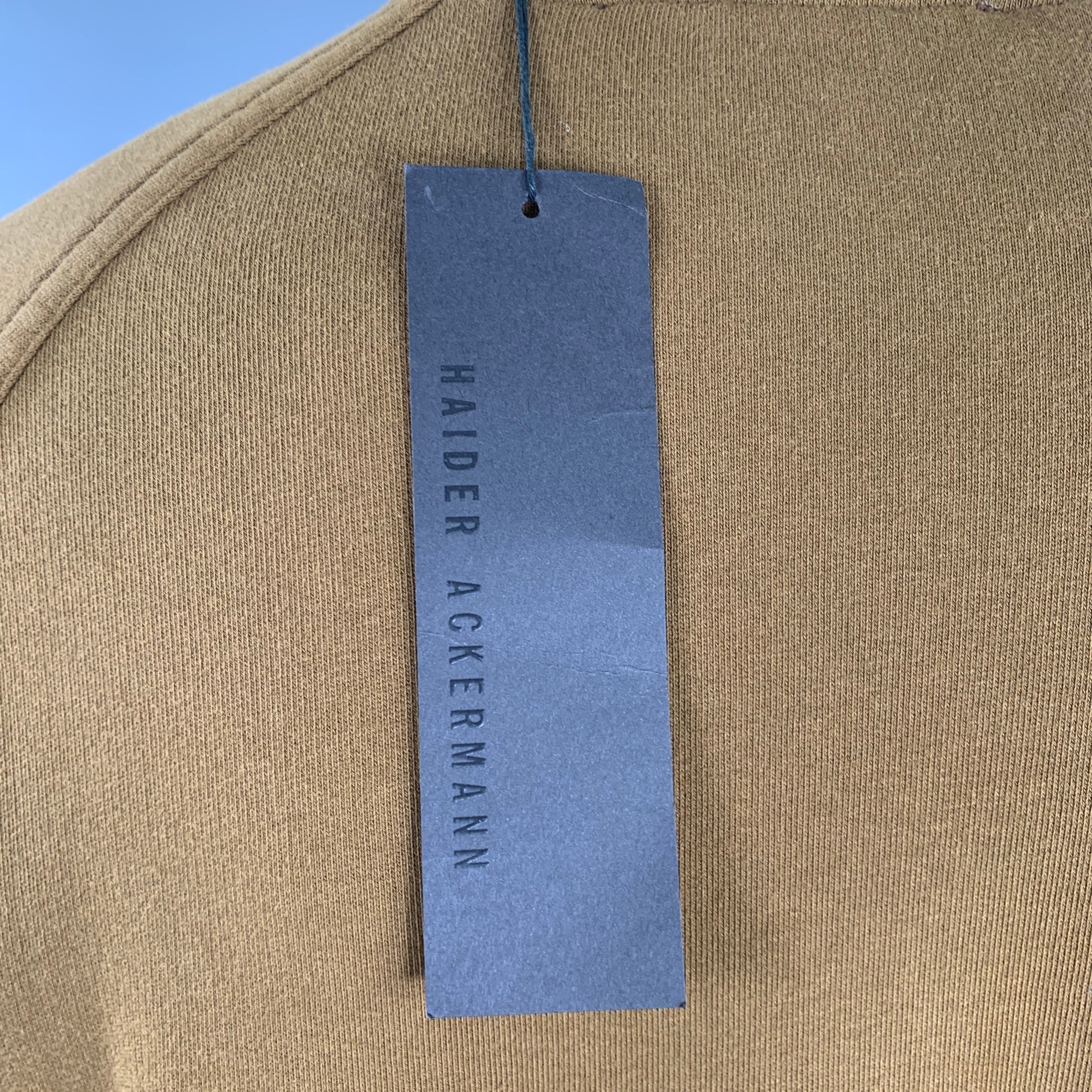 HAIDER ACKERMANN Size L Brown Cotton Blend Crew Neck Sweatshirt - Image 4