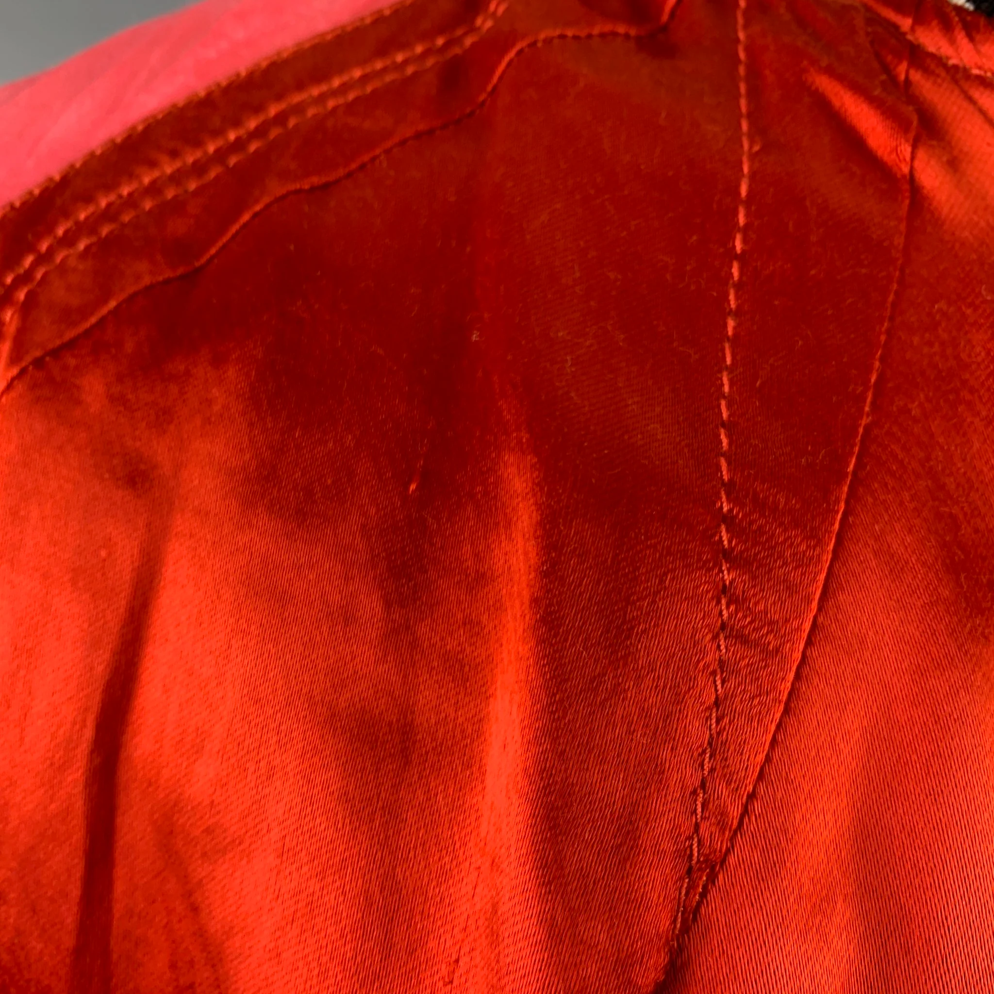 HAIDER ACKERMANN Size M Orange Patchwork Bomber Jacket - Image 7