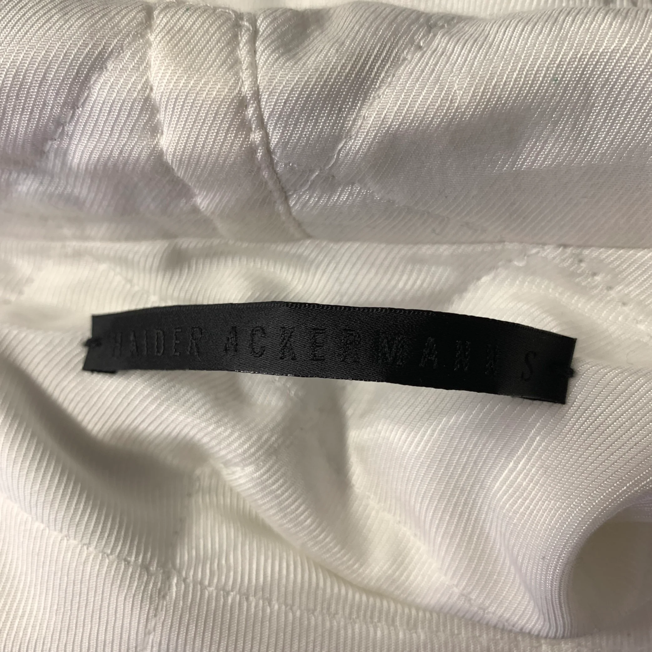 HAIDER ACKERMANN Size S Black White Cotton Nylon Hooded Parka - Image 8