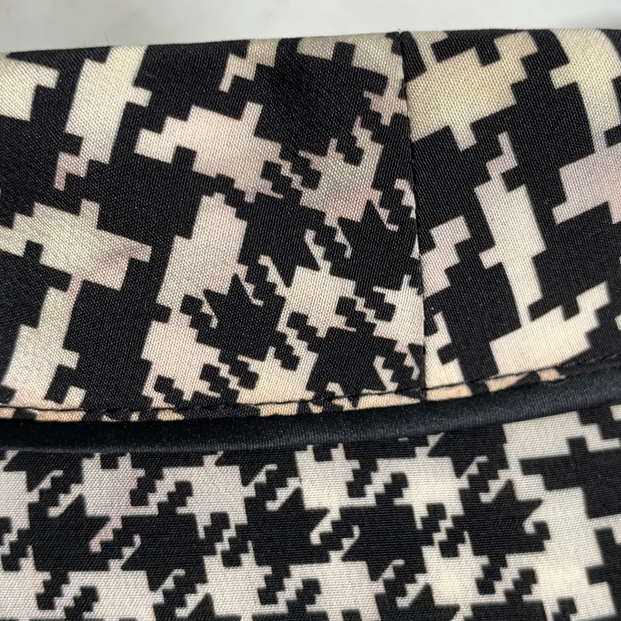 HAIDER ACKERMANN Size S Black White Houndstooth Silk Pajama Long Sleeve Shirt - Image 6