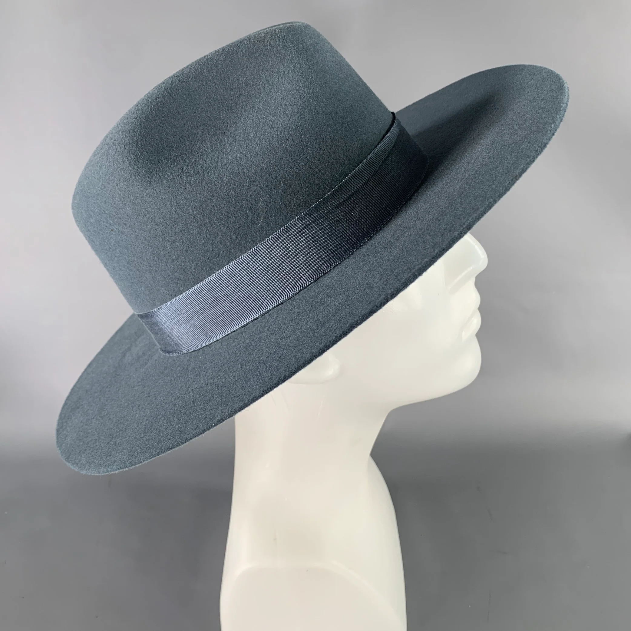 HAMPUI HATS Size 61 Grey Blue Felt Hats - Image 2