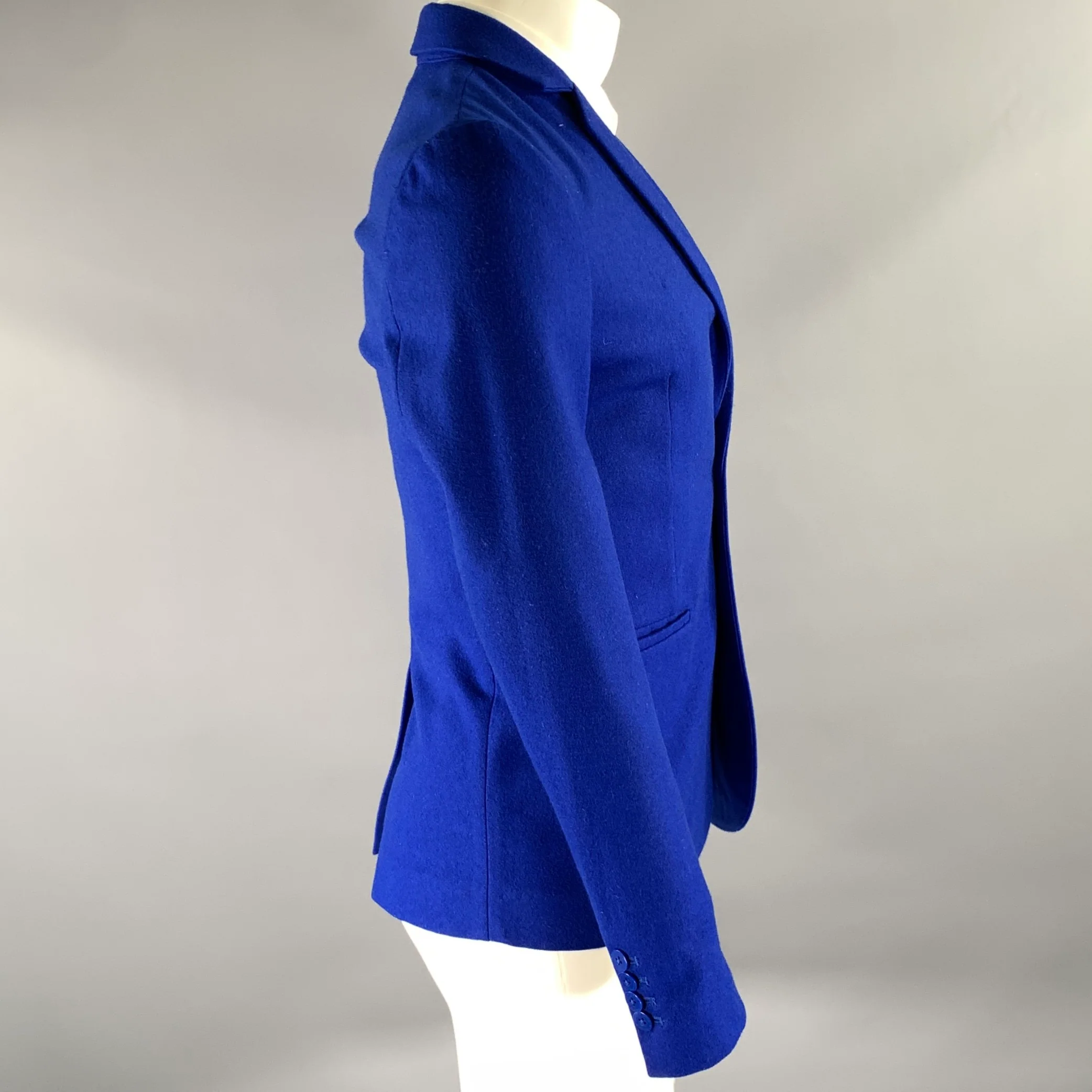 HAN KJOBENHAVN Size S Blue Cobalt Wool Blend Sport Coat - Image 3