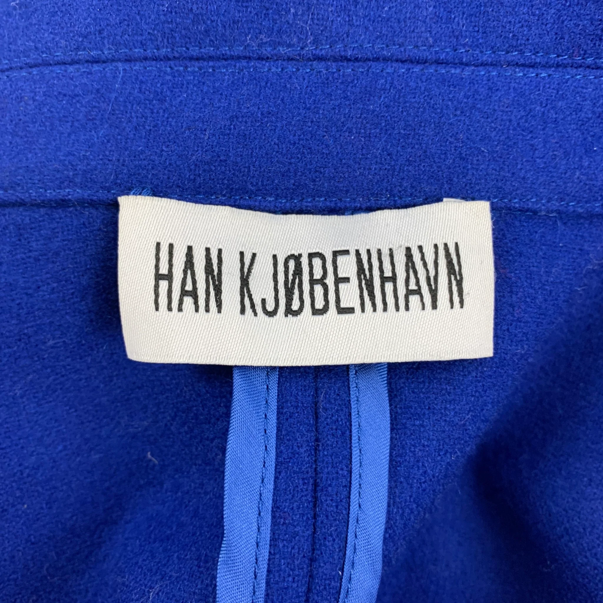 HAN KJOBENHAVN Size S Blue Royal Blue Notch Lapel Sport Coat - Image 7