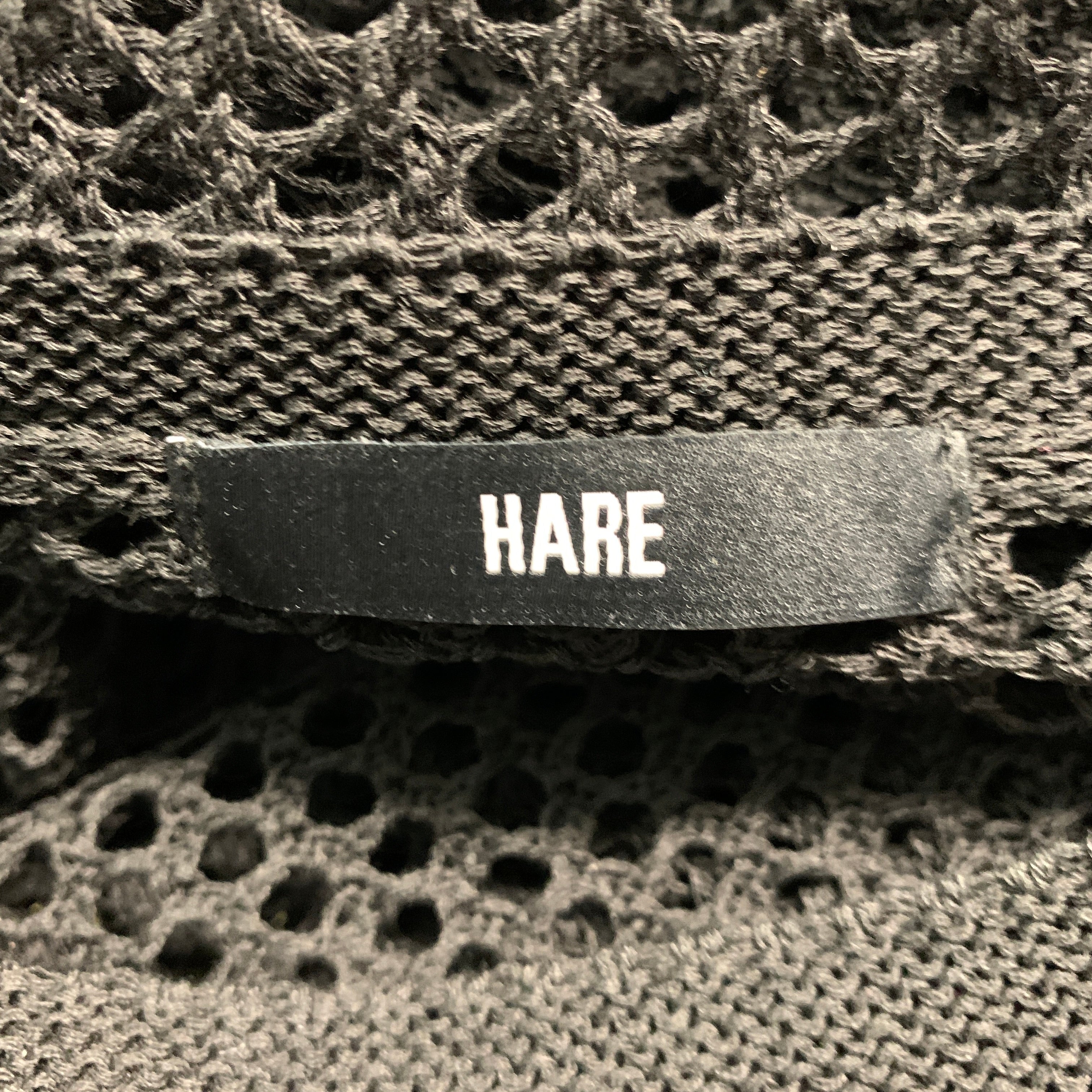 HARE Size XXL Black Mesh Knit Short Sleeve Pullover - Image 4