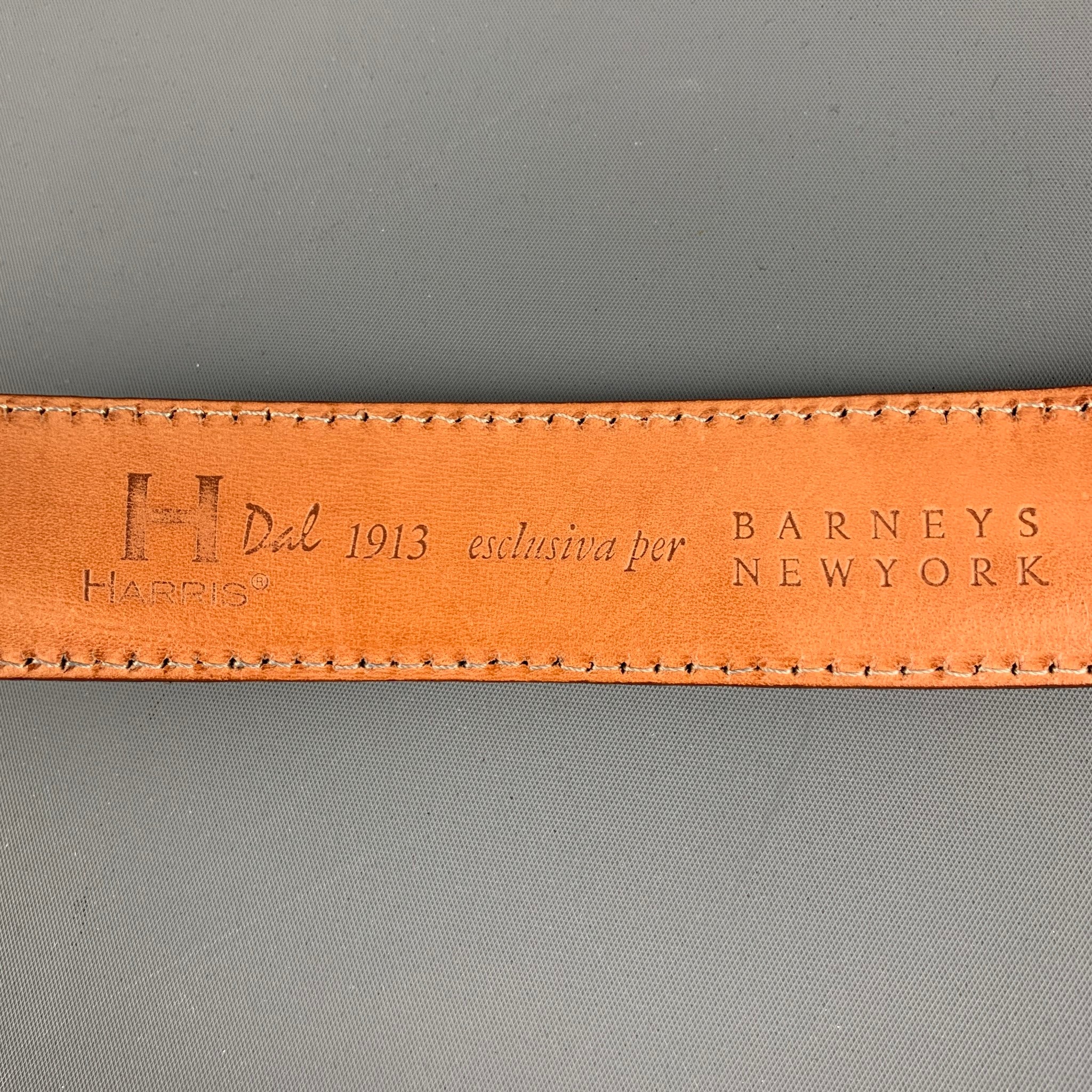 HARRIS DAL for Barneys New York' Size 36 Brown Suede Silver Buckle Belt - Image 4