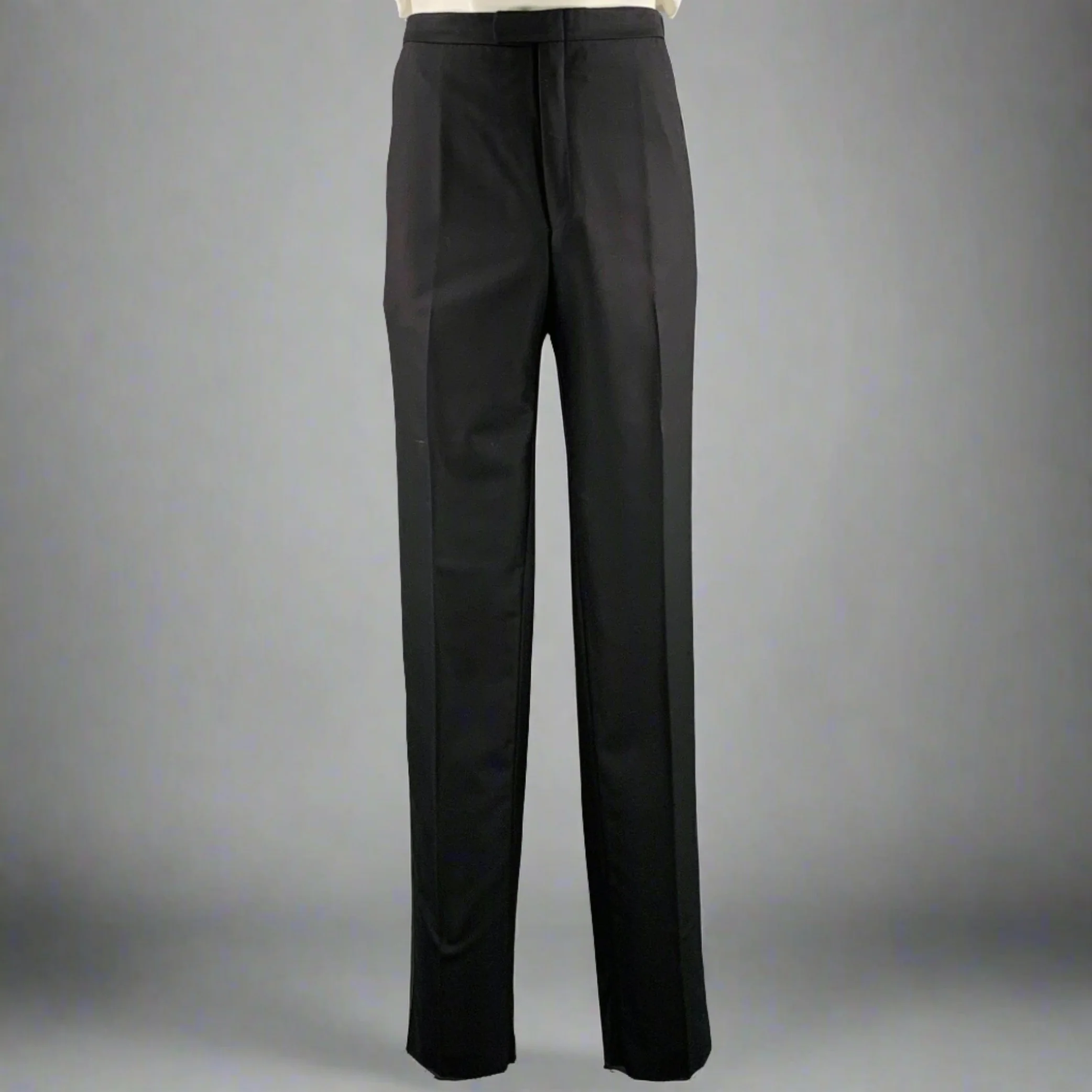 HART SHAFNER & MARX Size 42 Long Black Mixed Fabrics Wool Tuxedo - Image 6