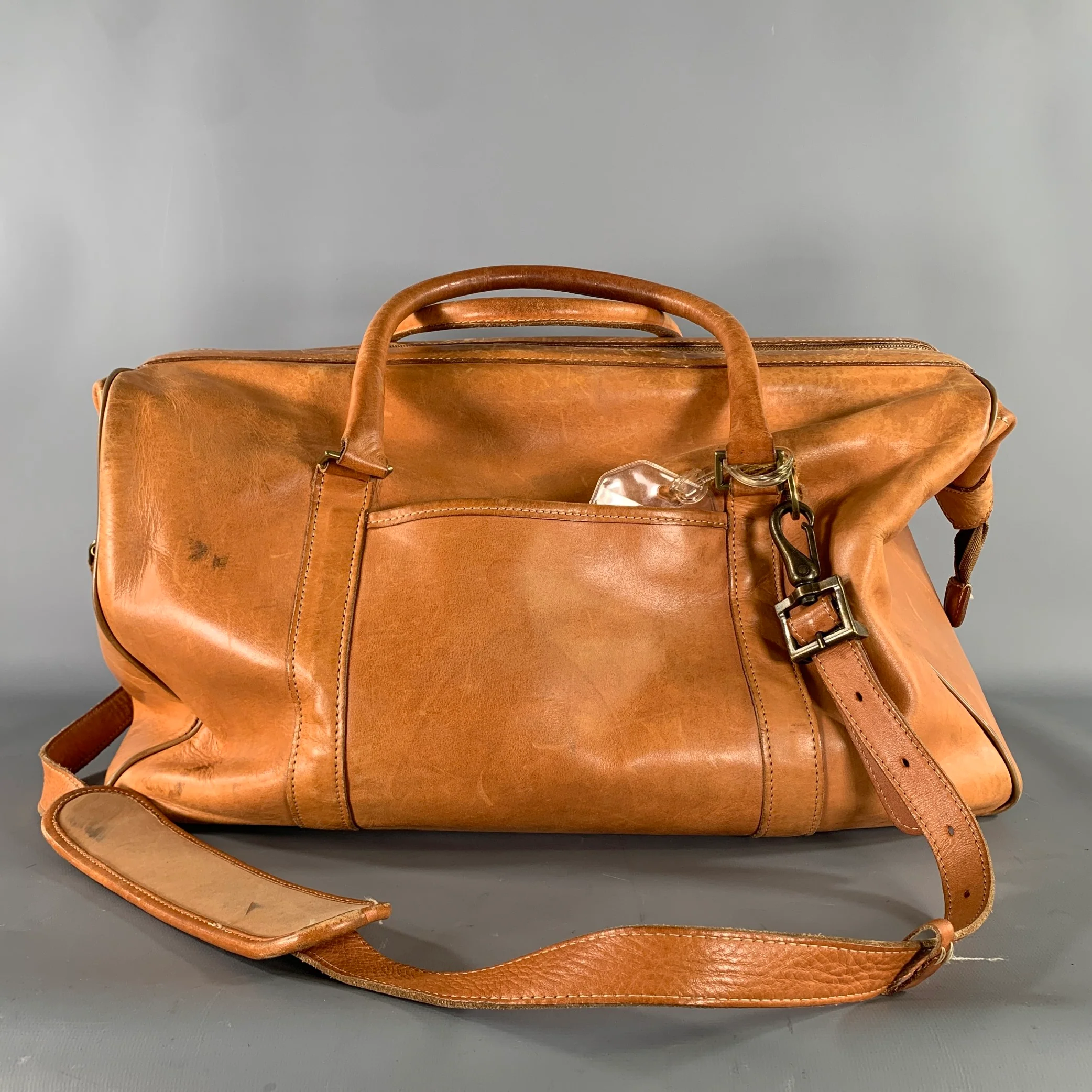 HARTMANN Size One Size Brown Light Solid Leather Duffle Bags - Image 4
